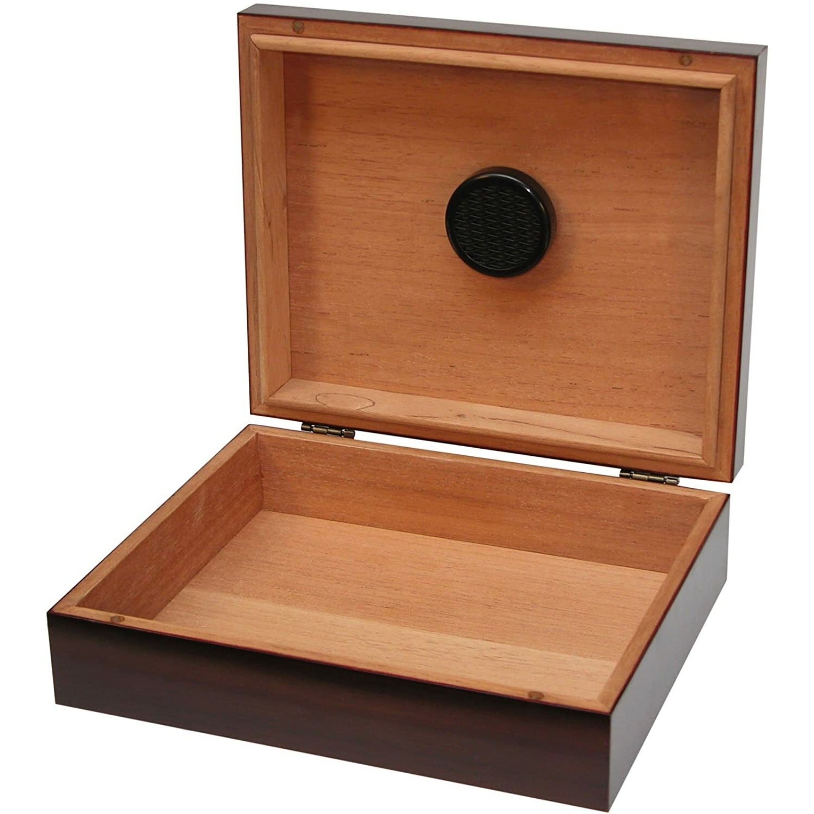 Humidor Supreme Travel Cigar Humidor Box, Mahogany Wood - 20 Cigar Capacity