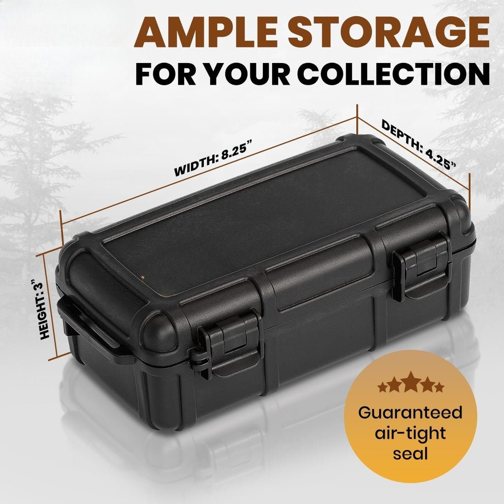 3240 Travel Cigar Humidor, Holds 10 Cigars, Waterproof, Crush Proof
