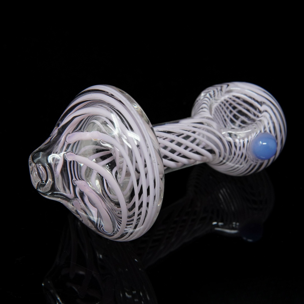 4" Neon Line Mushroom Shape Tobacco Smoking Pipe Thick Collectible Pipes.