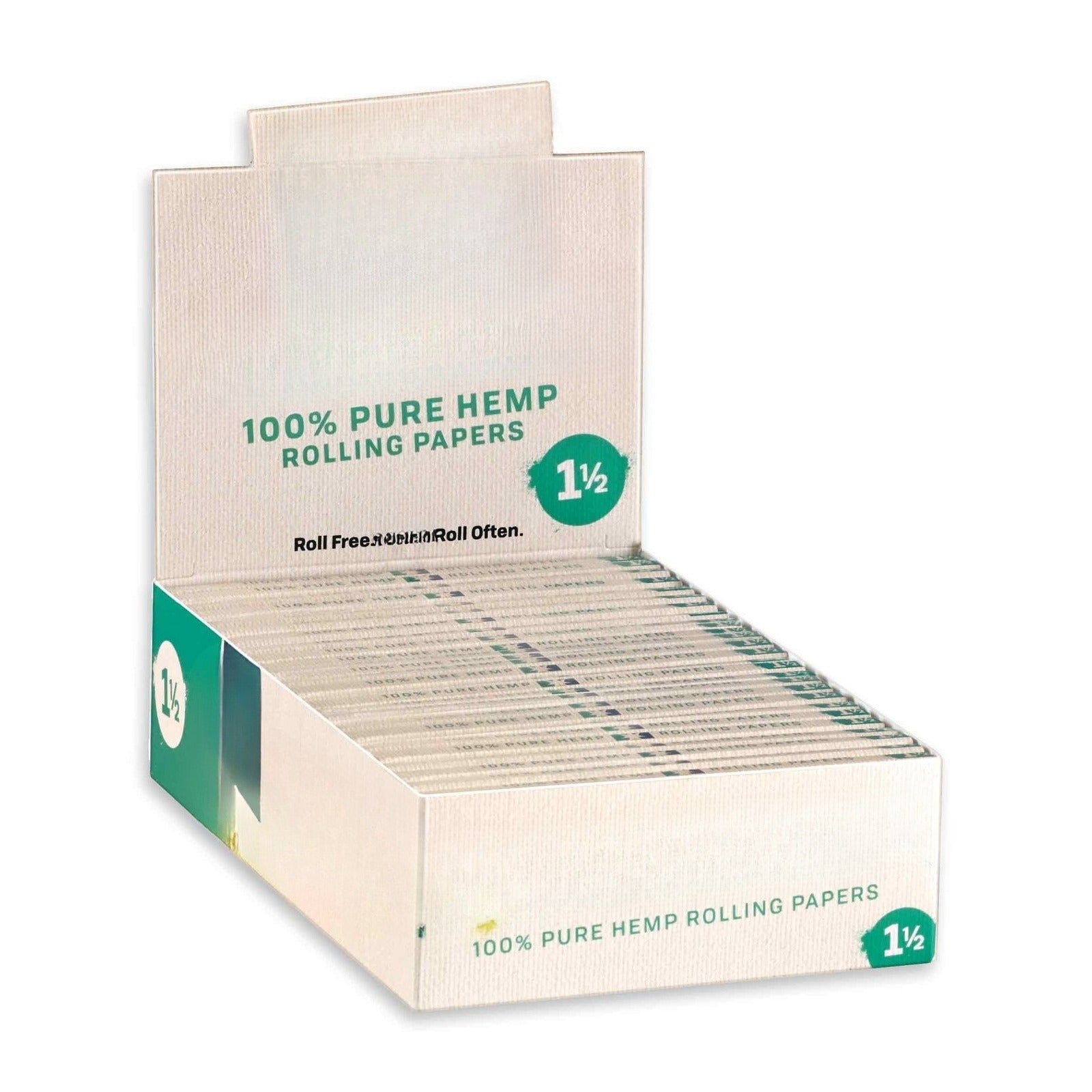 Rolling Papers 1 1/2 Pure Hemp 1.5 Cigarette Paper (Box of 24 Booklets)