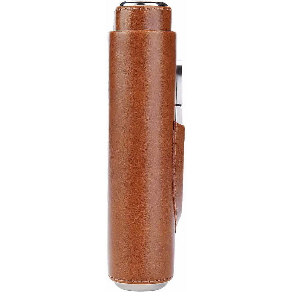 Cigar case Cedar Wood Lined - Cigar Travel case Cigar Cutter humidor case (Brown