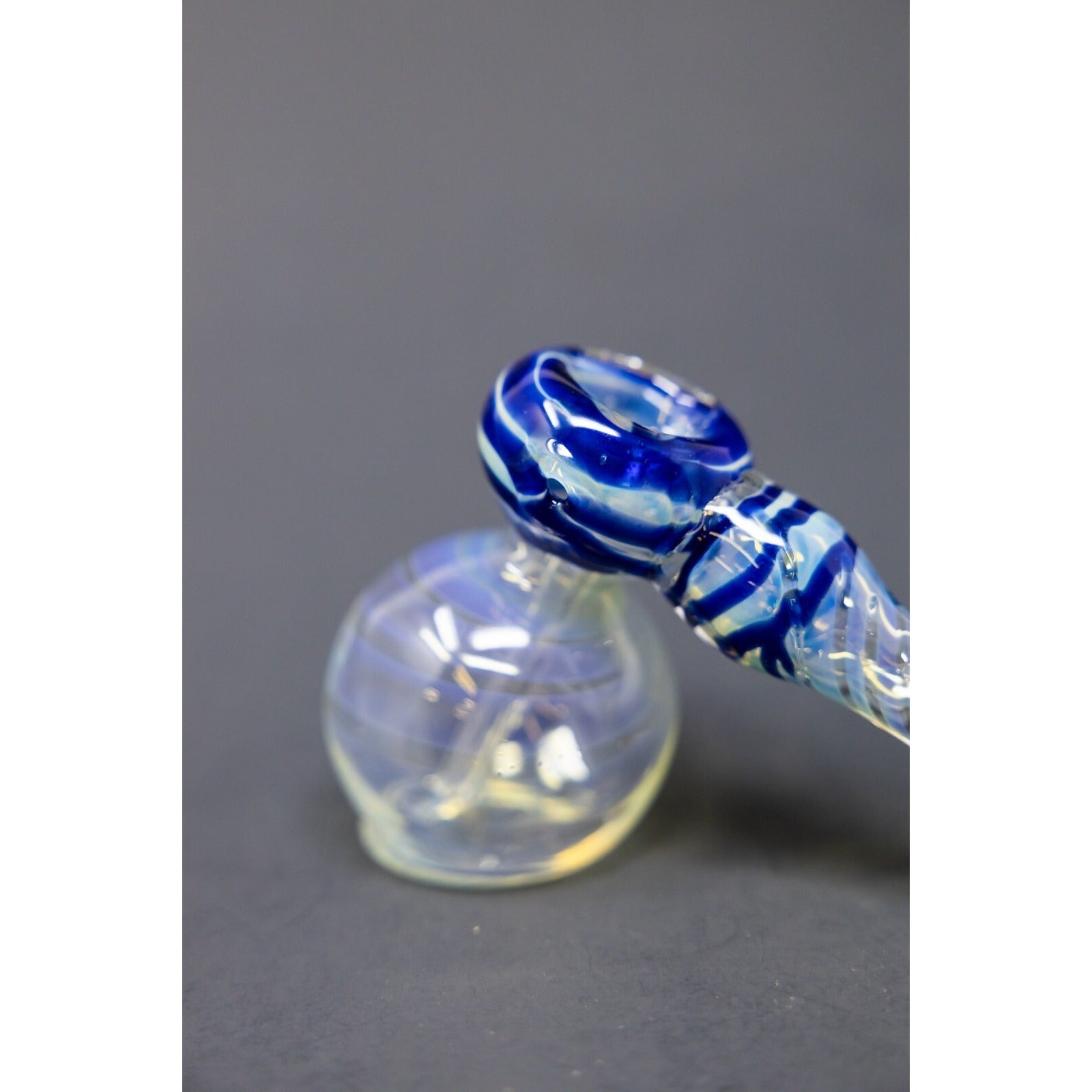 Hookah Water Pipe 7" Blue Fumed Tobacco Hammer Bubbler Bong.