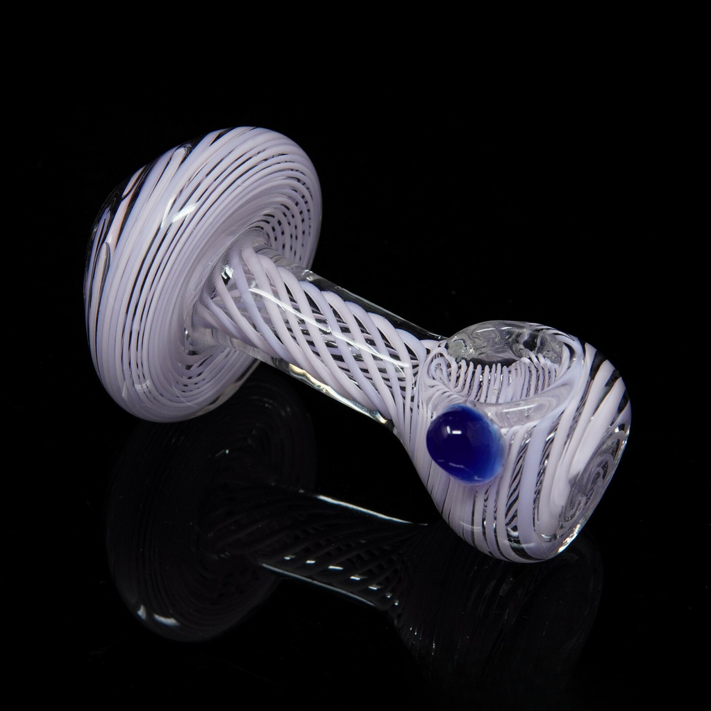 4" Neon Line Mushroom Shape Tobacco Smoking Pipe Thick Collectible Pipes.