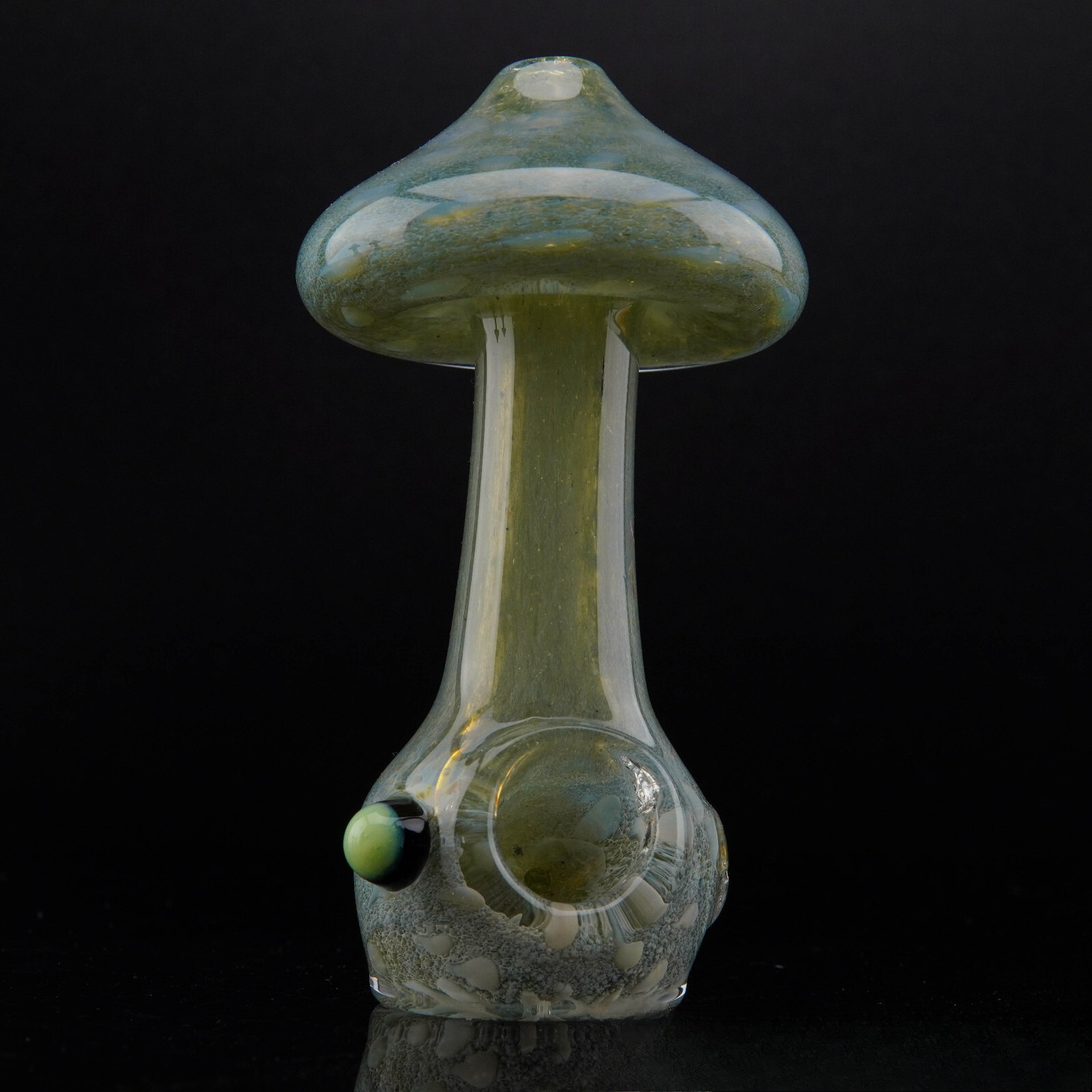 4.25" Frit Mushroom Shape Tobacco Smoking Pipe Thick Collectible Pipes.
