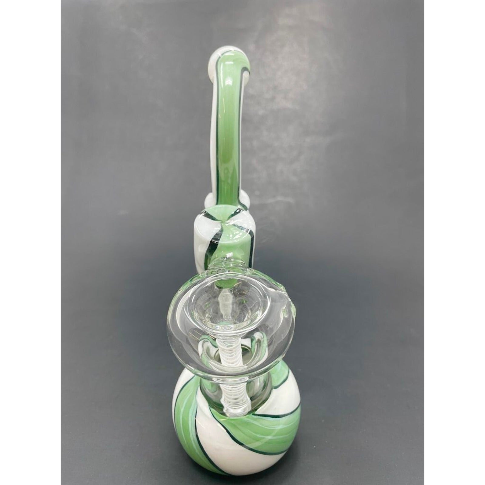 Hookah Water Pipe 7" Green/White Double Chamber Tobacco Bubbler Bong - Fast Ship