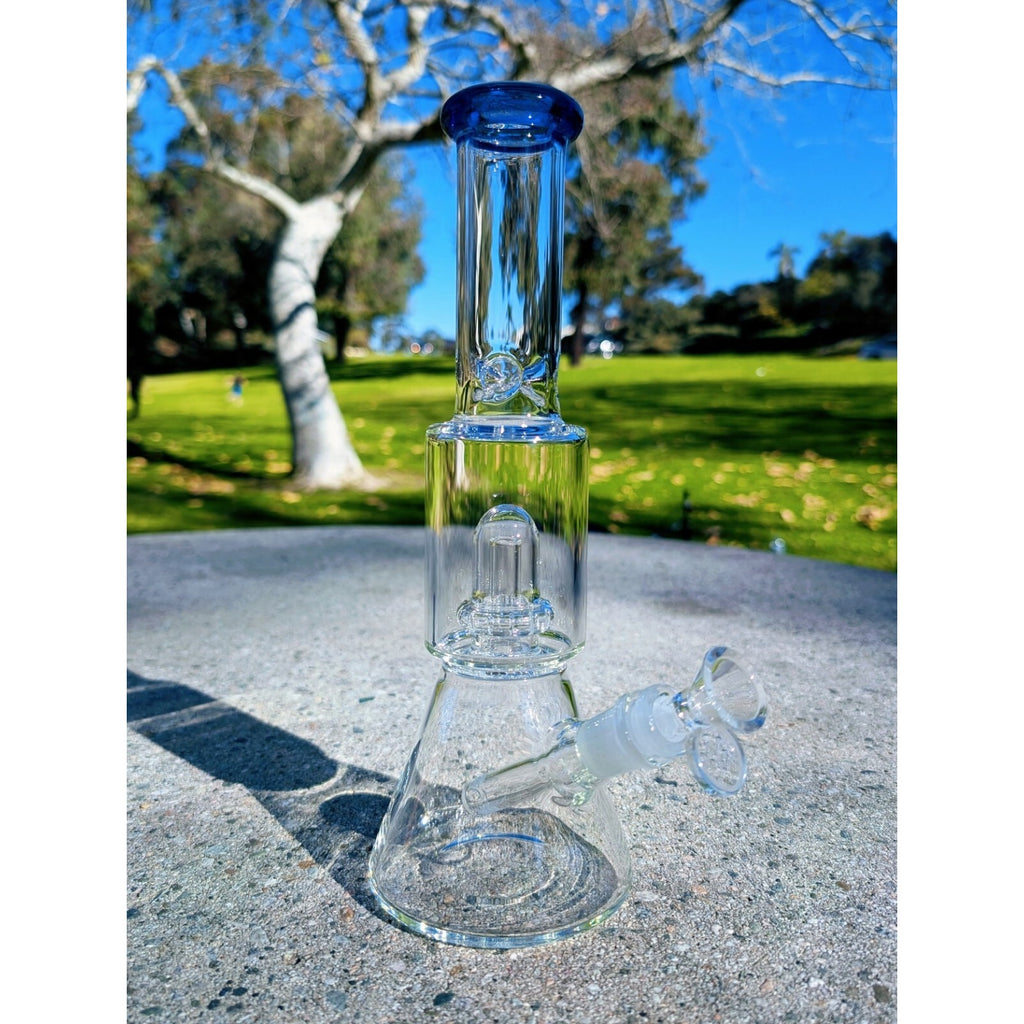11" Blue Matrix Perc Premium Quality Glass Tobacco Smoking Water Pipe Hookah