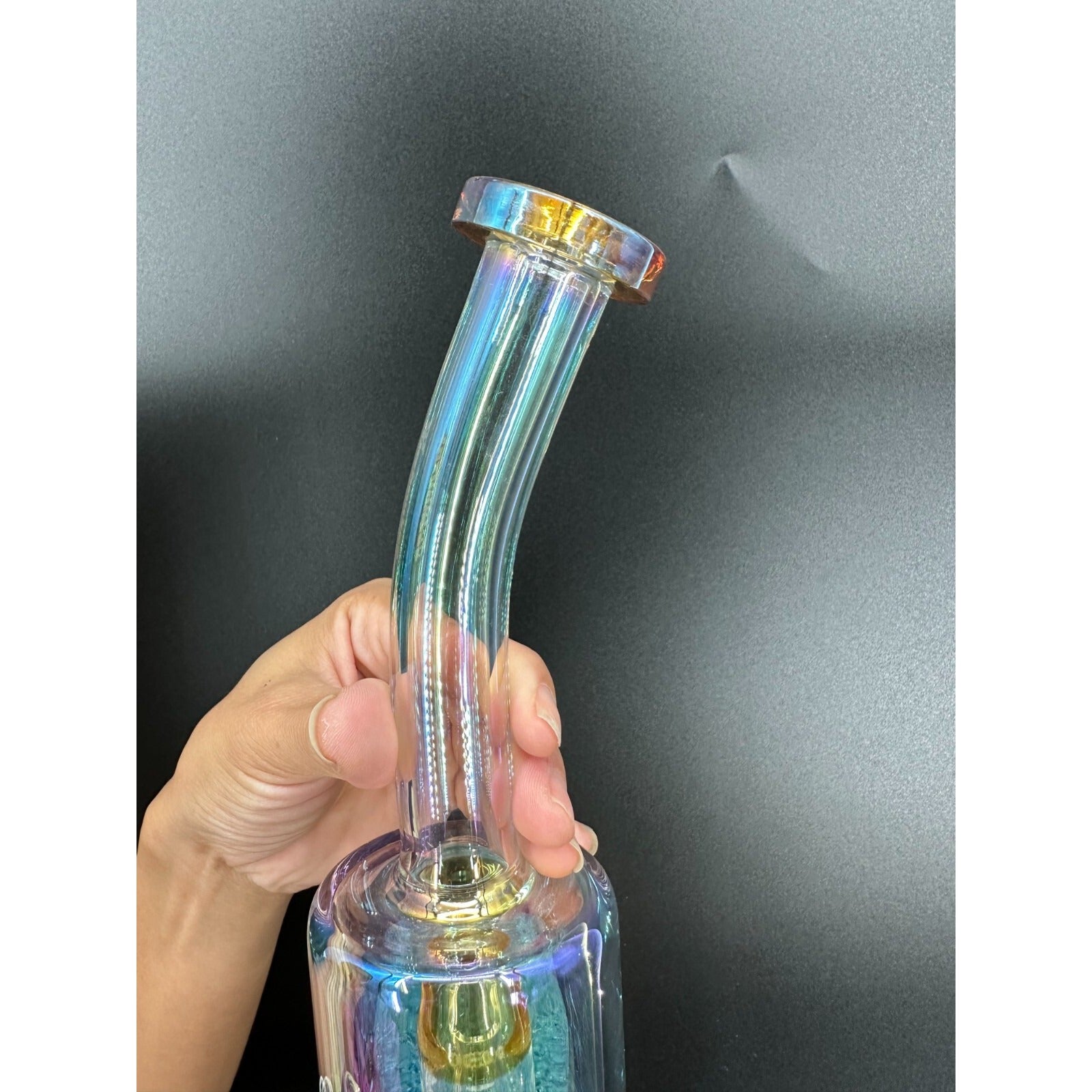 16in Heavy Thick Glass Bong Water Pipe Hookah Bongs with Skull catcher Yellow