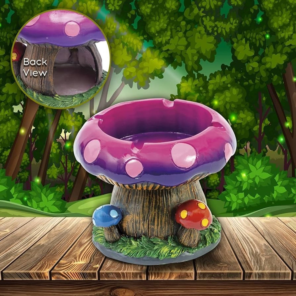 Mushroom House Ashtray - 5.5" x 4.5" Ashtray, Sturdy and Whimsical