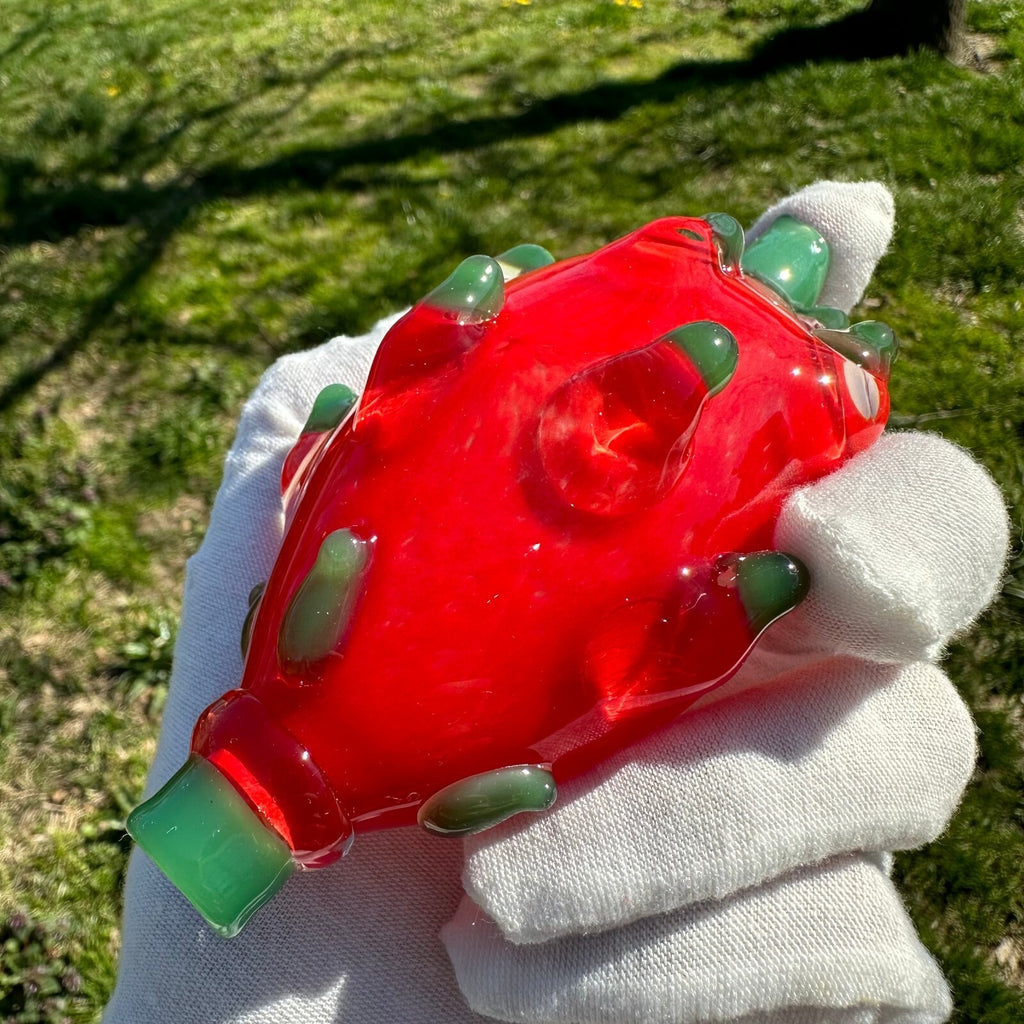 Handmde Dragon Fruit Glass Pipe Smoking Hand Spoon Pipe Tobacco Smoke Bowl
