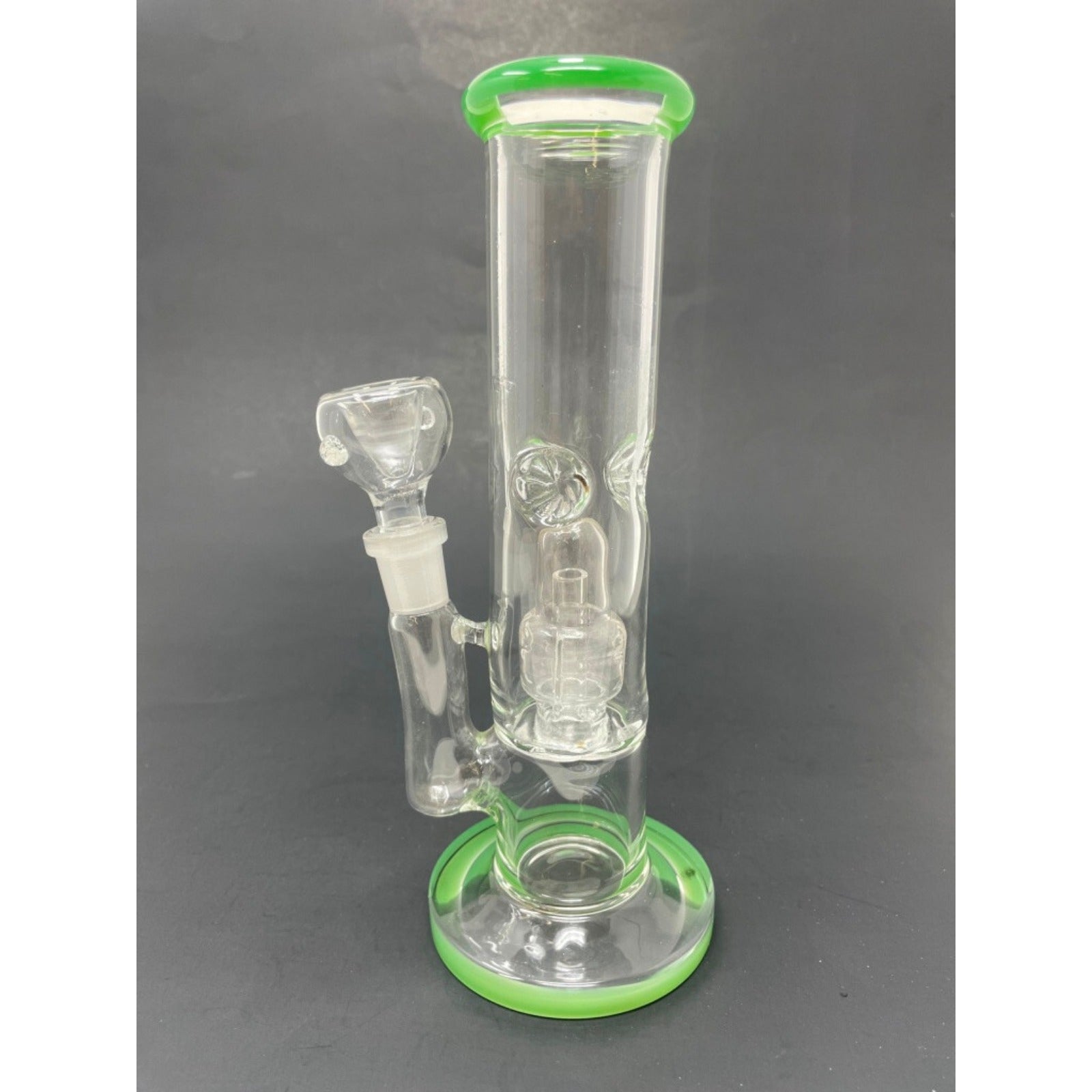 Hookah Water Pipe Glass 8" Tobacco Green Classic Shooter Bong w/ Percolator