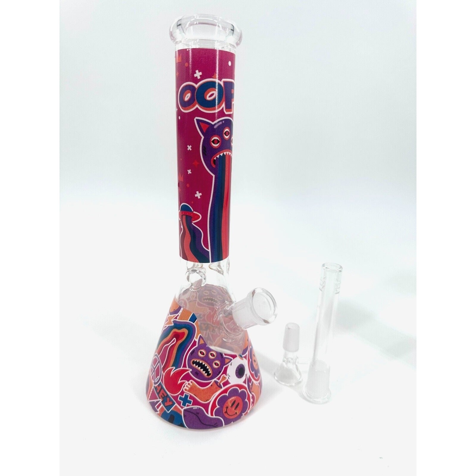 11 Inch Hookah Glass Bong Water Pipes Kiss