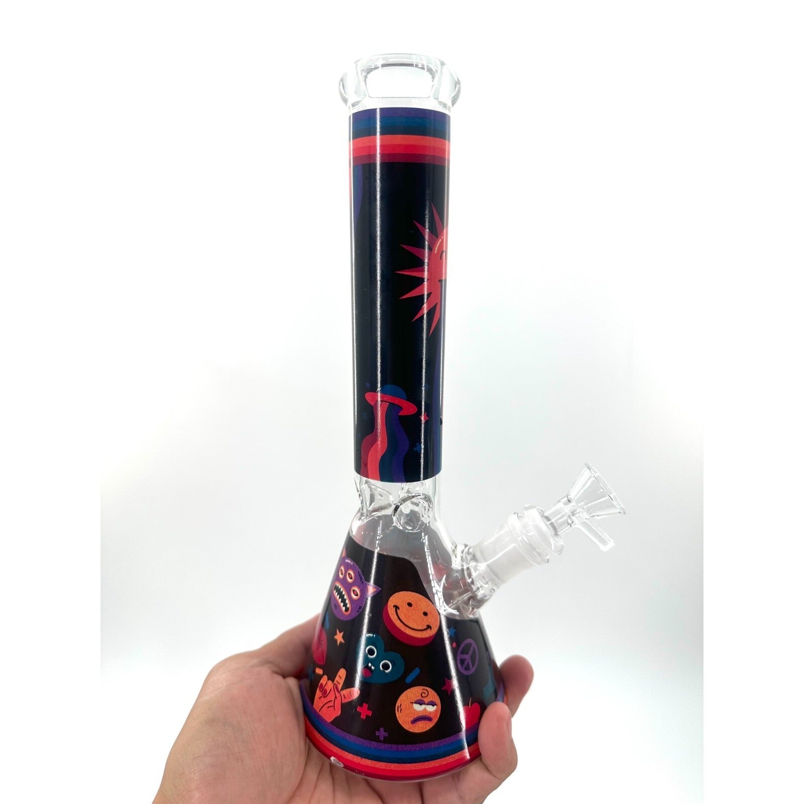 11" Heavy Glass Bongs Filter 14mm Bowl Bubbler Carton Design Best Gift