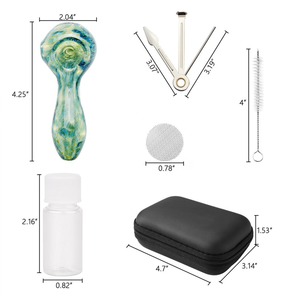 4 Inch Tobacco Smoking Glass Pipe Gorgeous Bowl Collectible Handmade Pipes