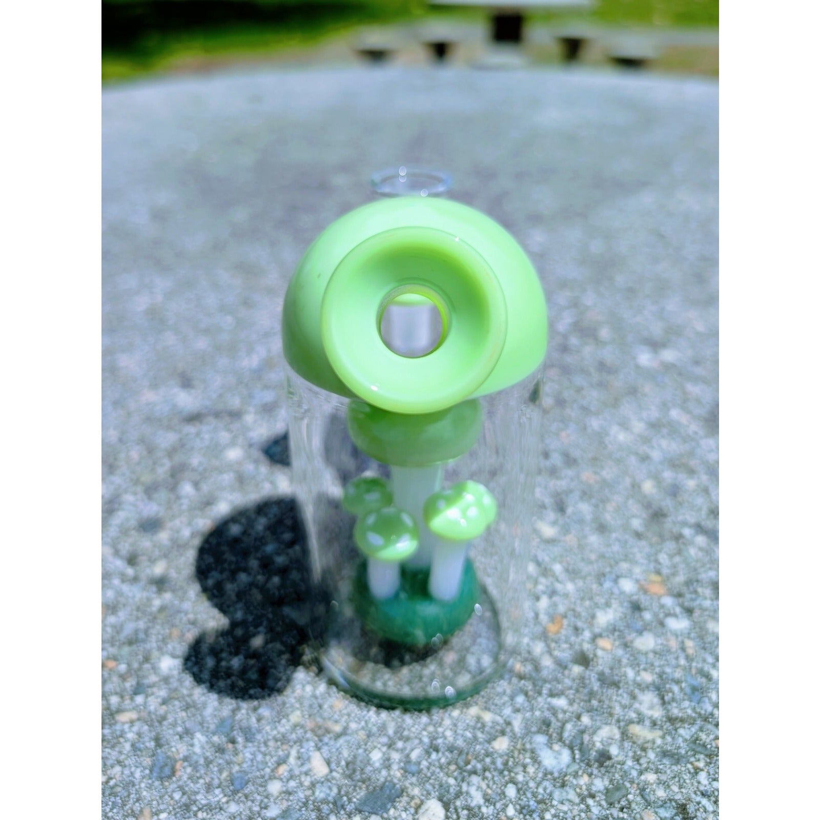 6" Green Capsule Mushroom Perc Premium Quality Water Pipe Hookah Bubbler Bong