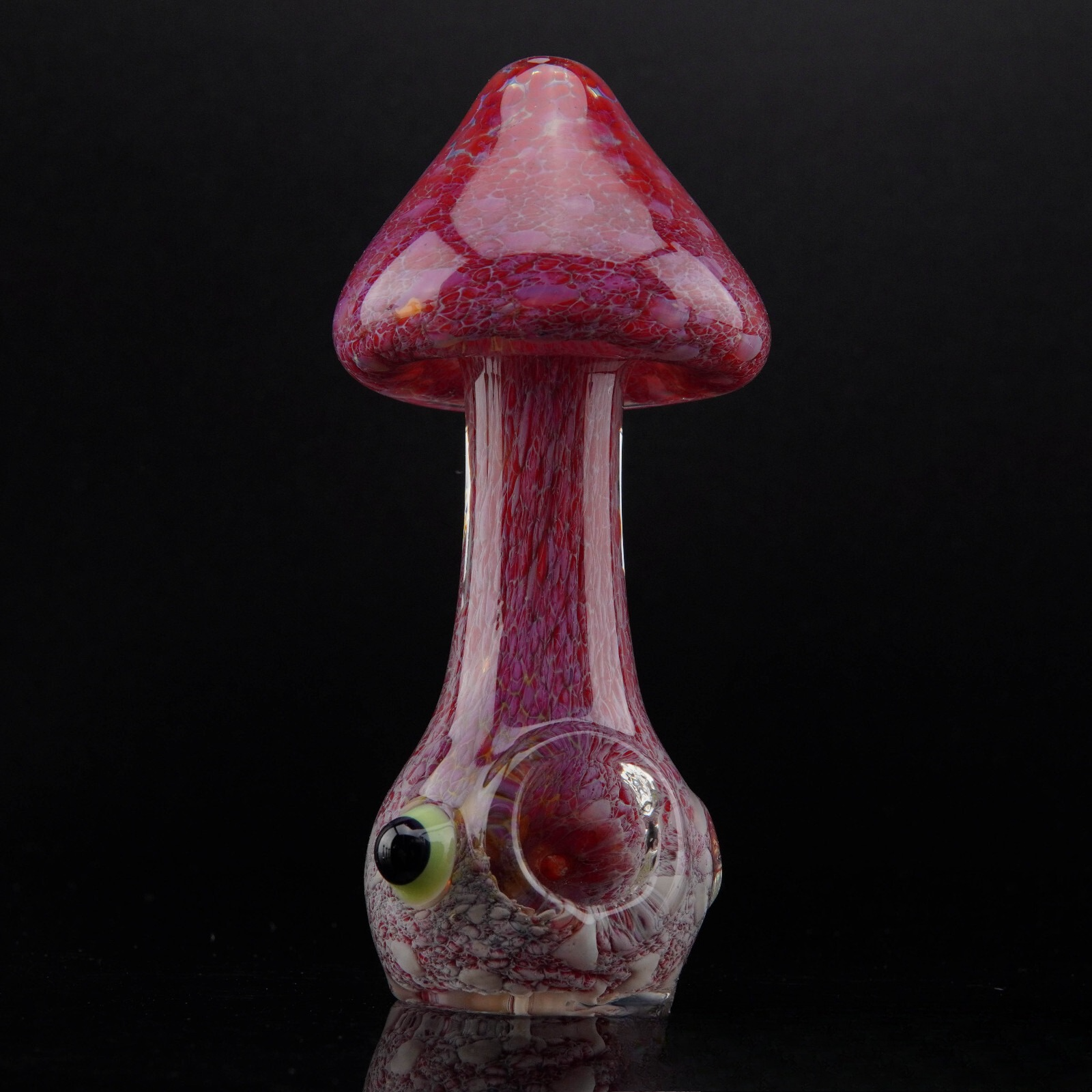 4.25" Frit Mushroom Shape Tobacco Smoking Pipe Thick Collectible Pipes.