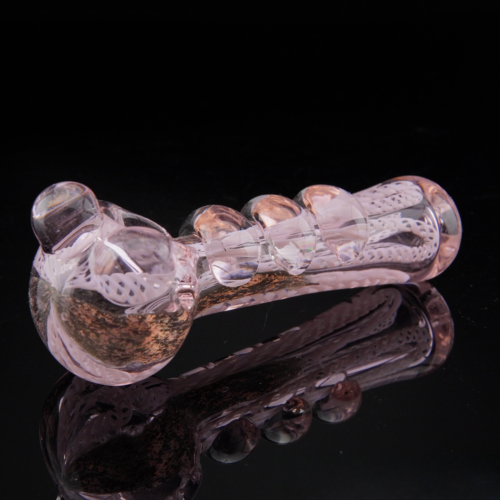 5" Fantasy Pink Glass Tobacco Smoking Pipe Thick Collectible Glass Pipes.