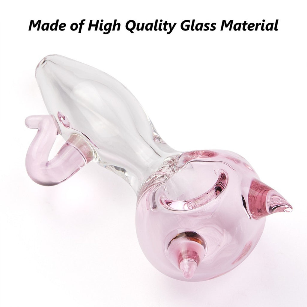 (Pack of 2) 4" Tobacco Smoking Glass Pipe Collectible Handmade Pipes with Box M2