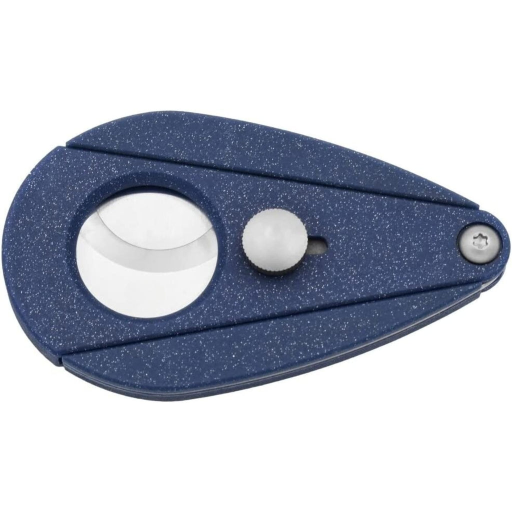 Xi2 Cigar Cutter, Spring-Loaded Double Guillotine Action Blue