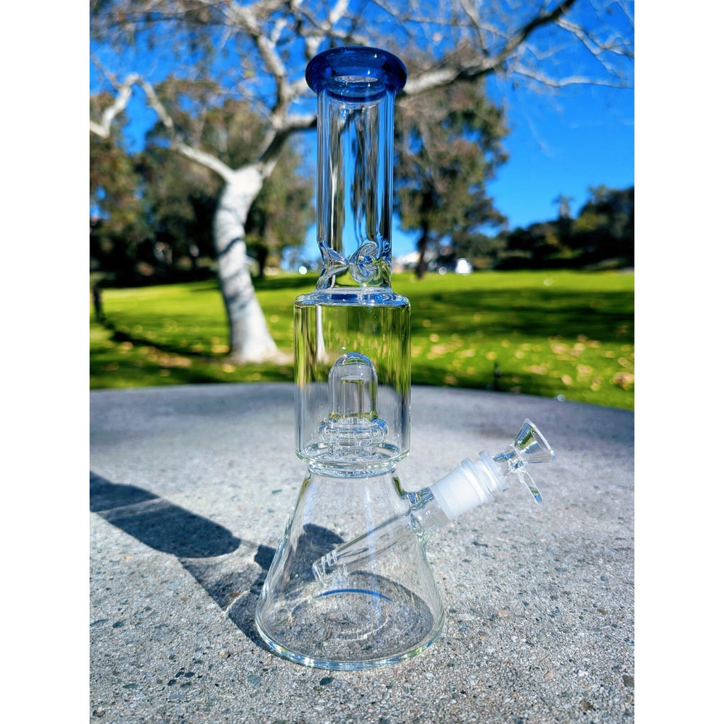 11" Blue Matrix Perc Premium Quality Glass Tobacco Smoking Water Pipe Hookah