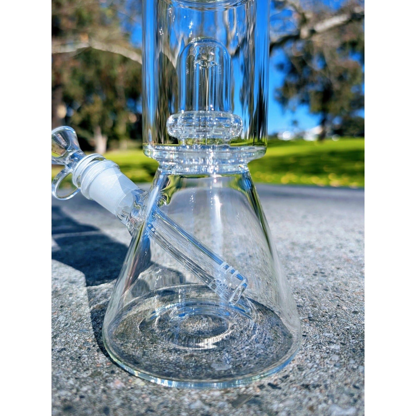 11" Blue Matrix Perc Premium Quality Glass Tobacco Smoking Water Pipe Hookah