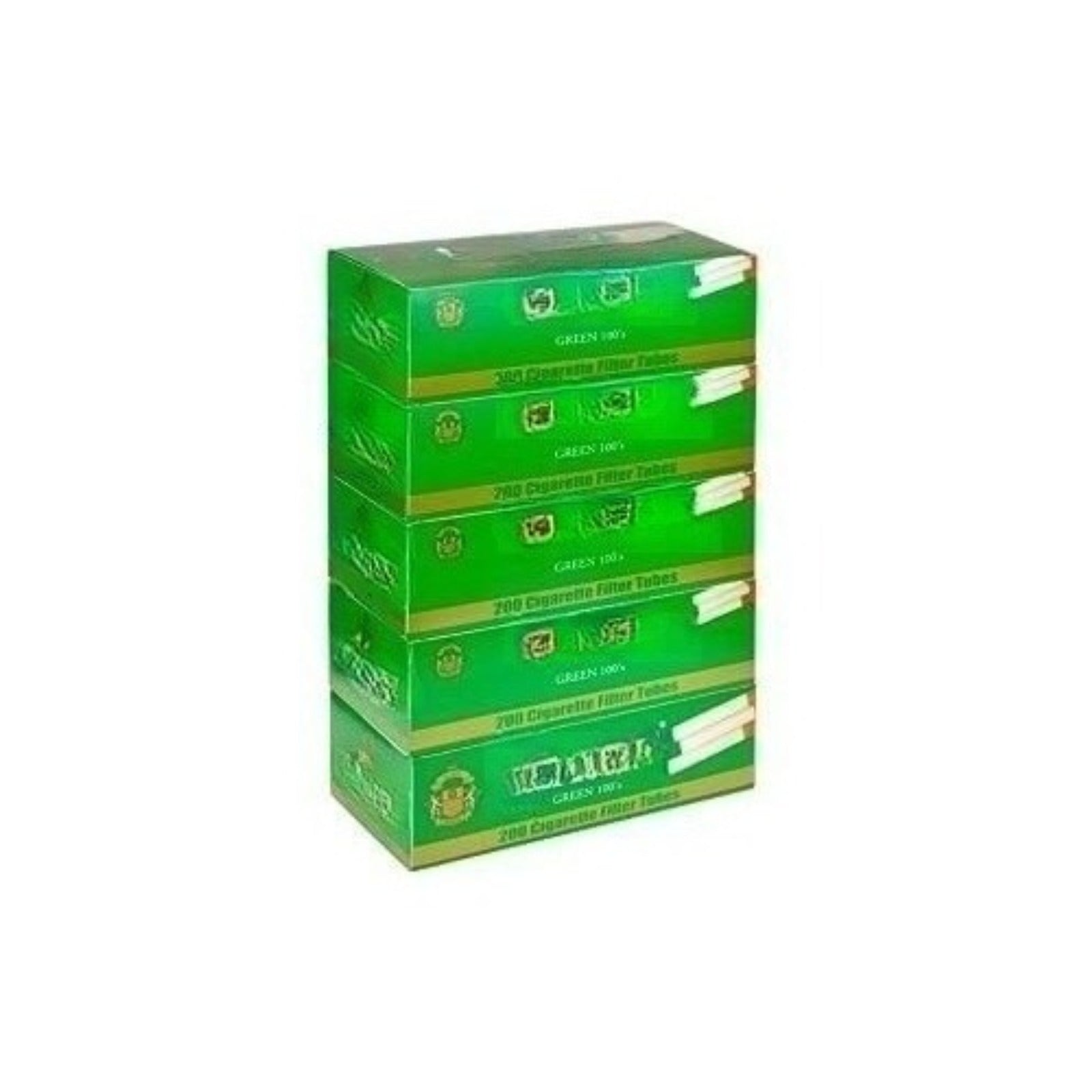 Global Classic Green Menthol 100mm Cigarette Tubes 200 Count Per Box (Pack of 5)