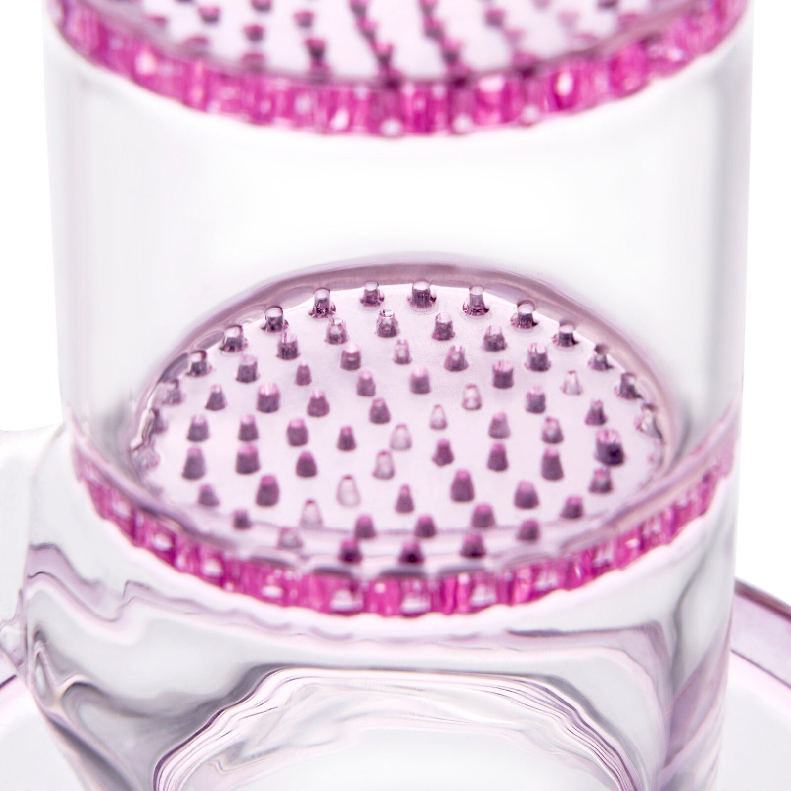 16.5" Pink Glass Bong Hookahs Honeycomb Percolator Water Pipe Bowl for Smoking