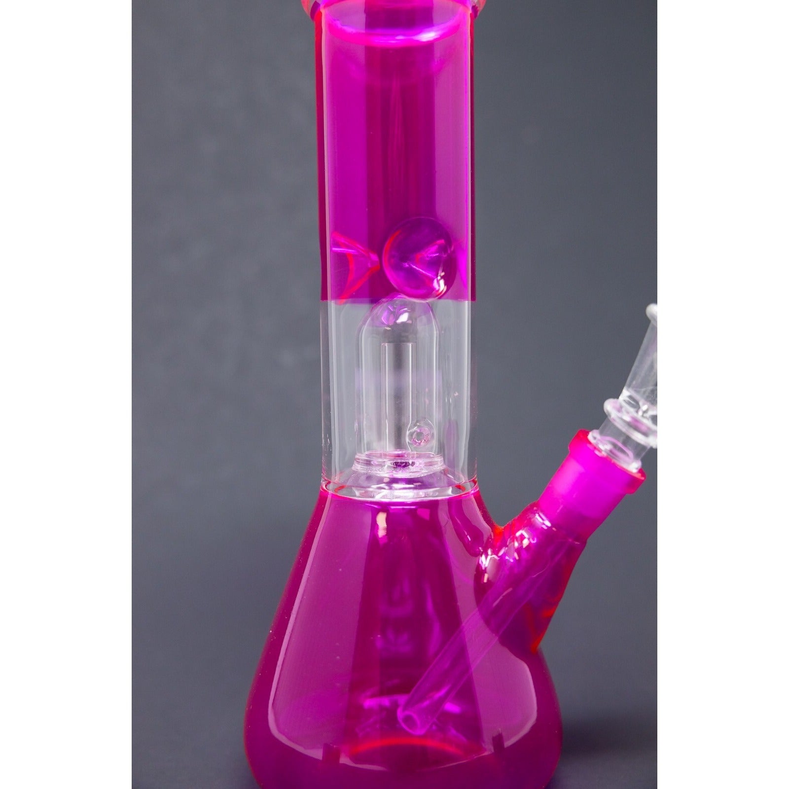 Hookah Water Pipe Glass 8" Pink Single Percolator Beaker Tobacco Bong