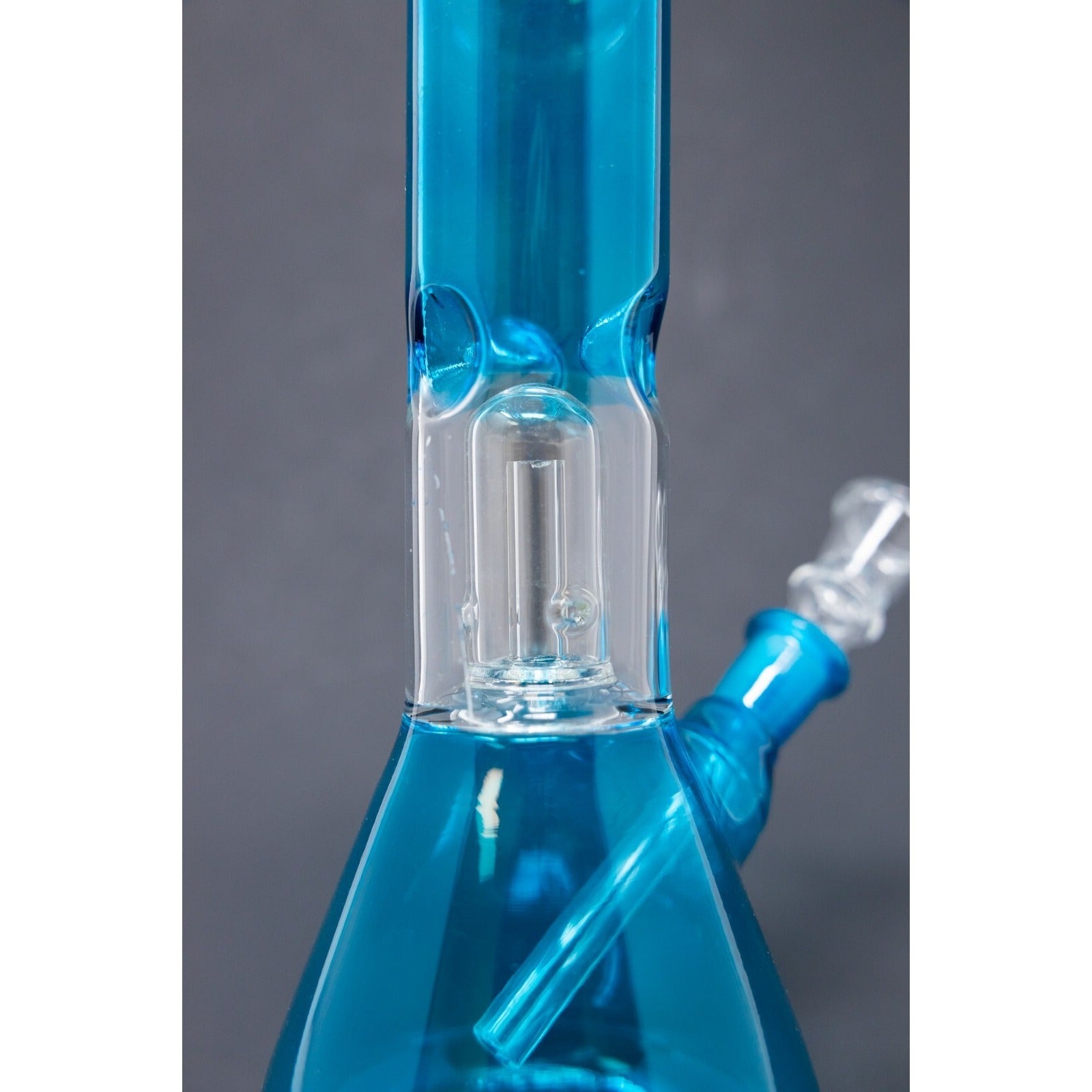 Hookah Water Pipe Glass 8" Teal Single Percolator Tobacco Bong w/ Ice Catcher