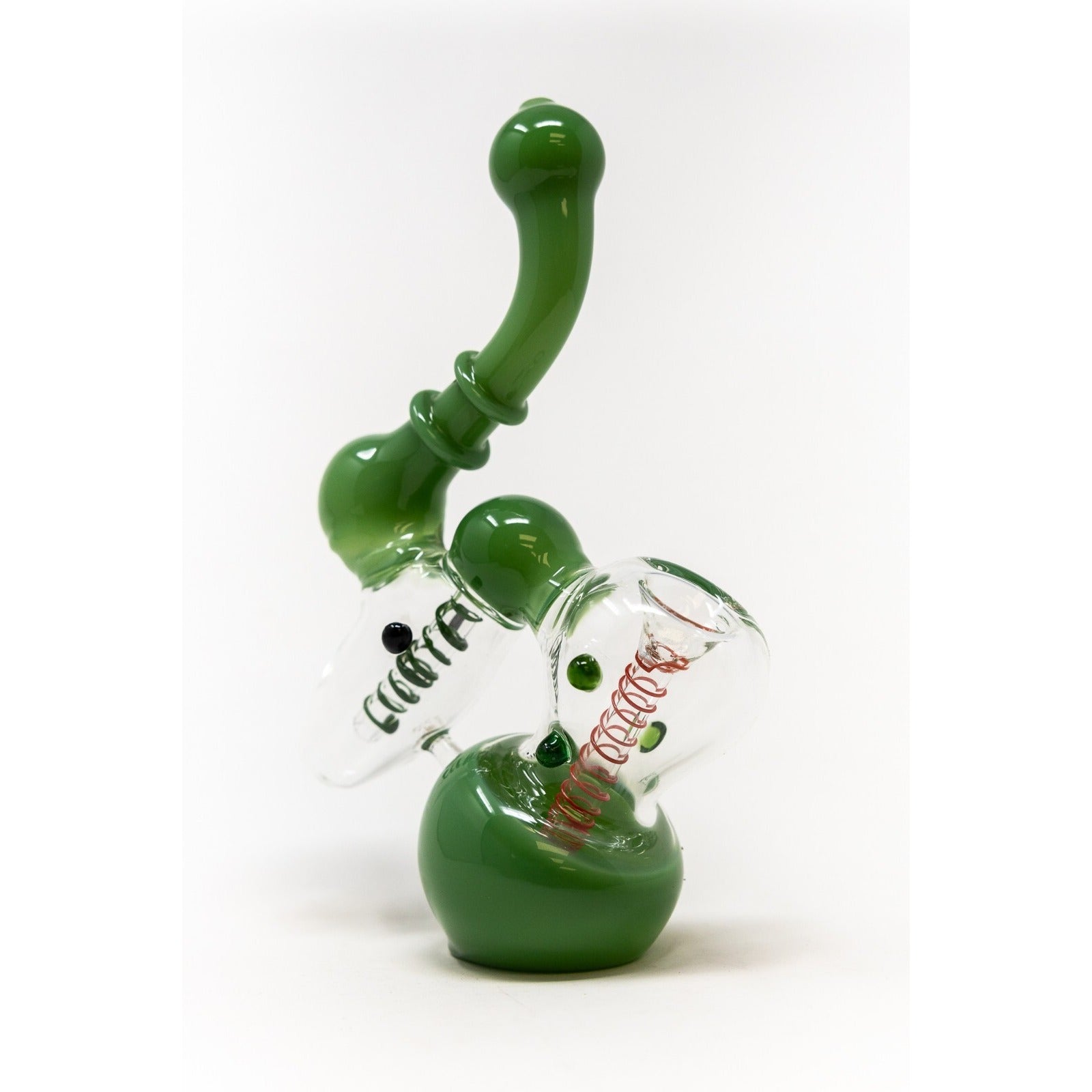 Hookah Water Pipe 7" Milky Green Double Chamber Tobacco Bubbler Bong.