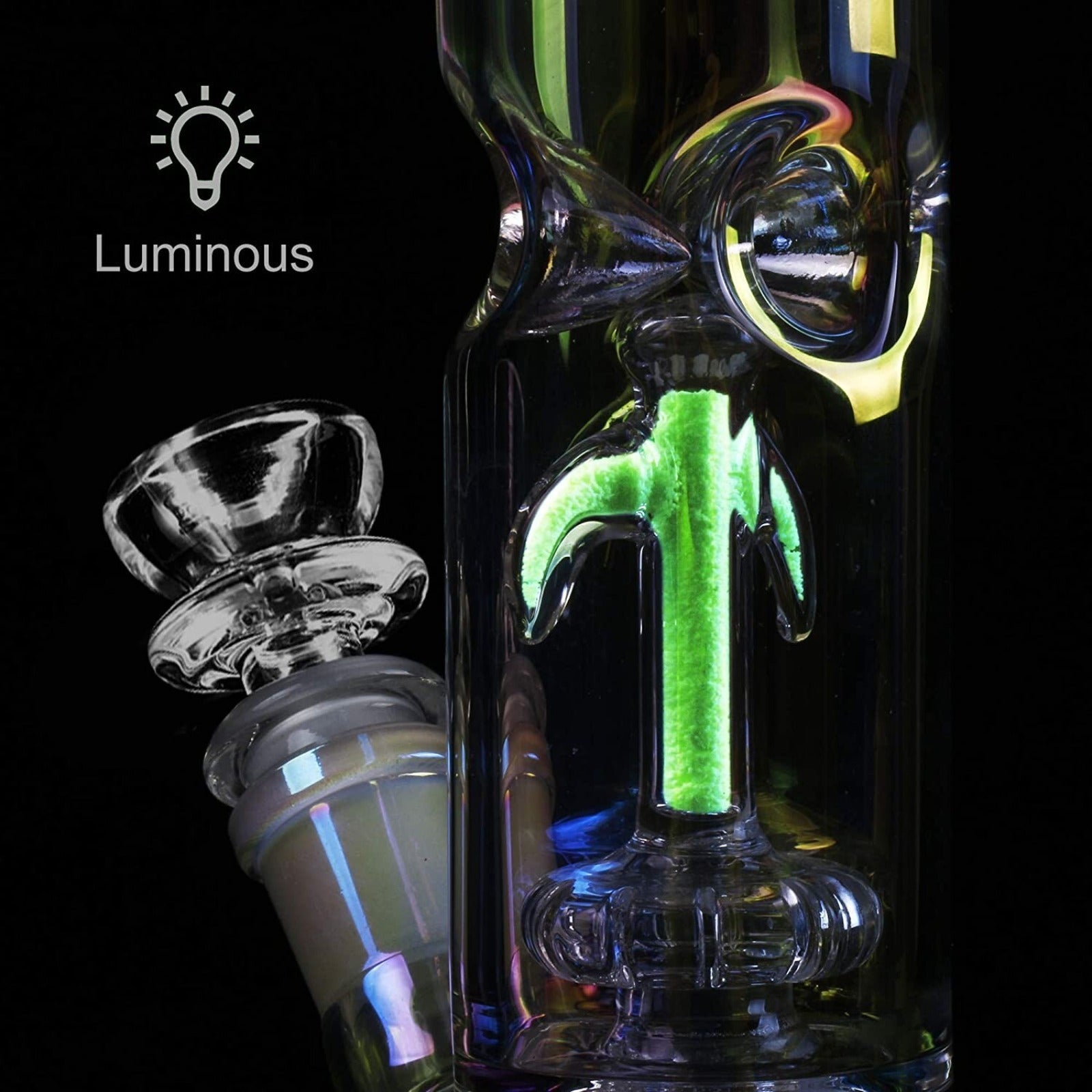 12'' Hookah Water Smoking Pipe Glass Bong Beaker Bubbler w/ ICE catcher Bongs