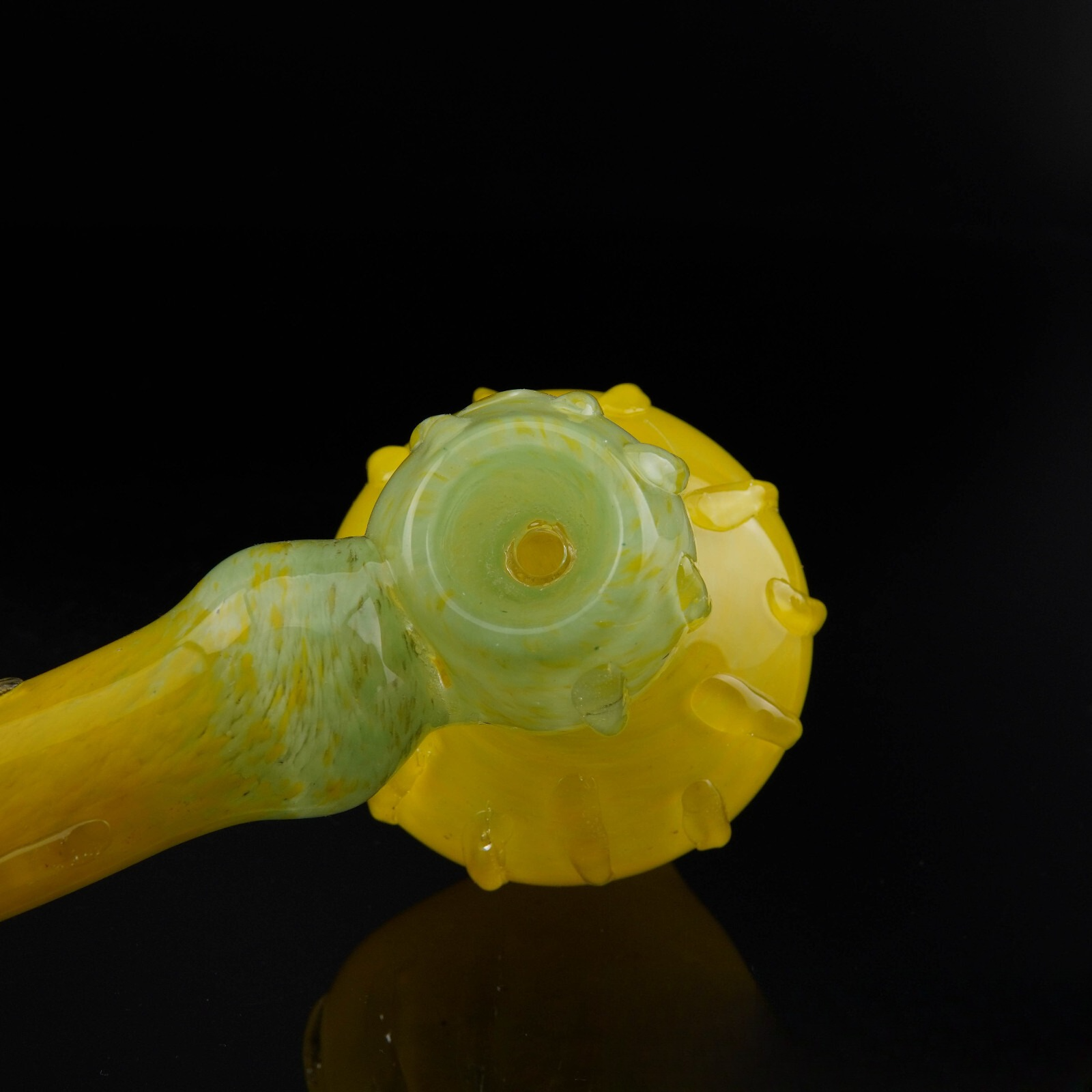 7½" Textured Hammer Bubbler Tobacco Smoking Pipe Collectible Glass Pipes.