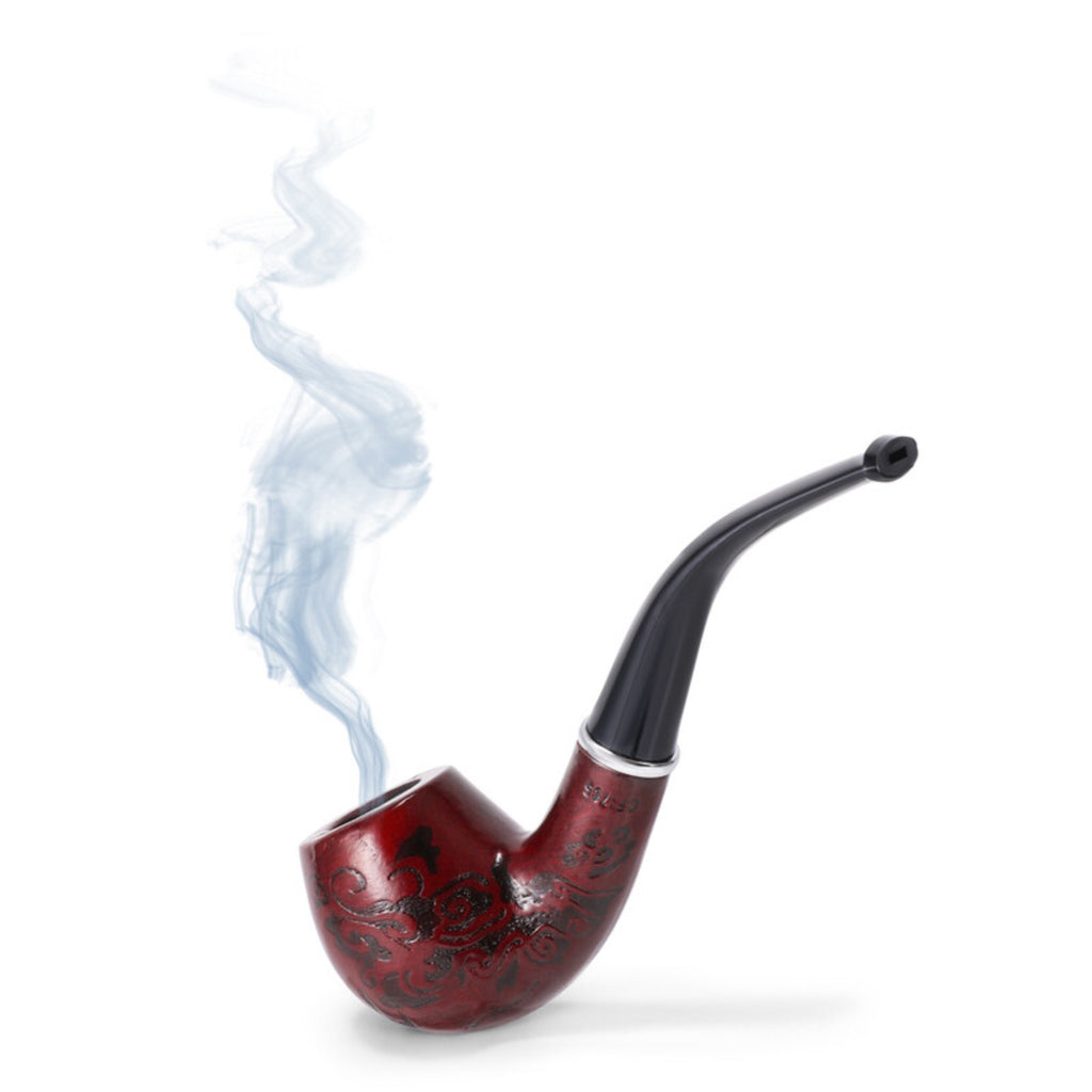 Durable Wooden Wood Smoking Pipe Tobacco Cigarettes Cigar Pipes Enchase Gift