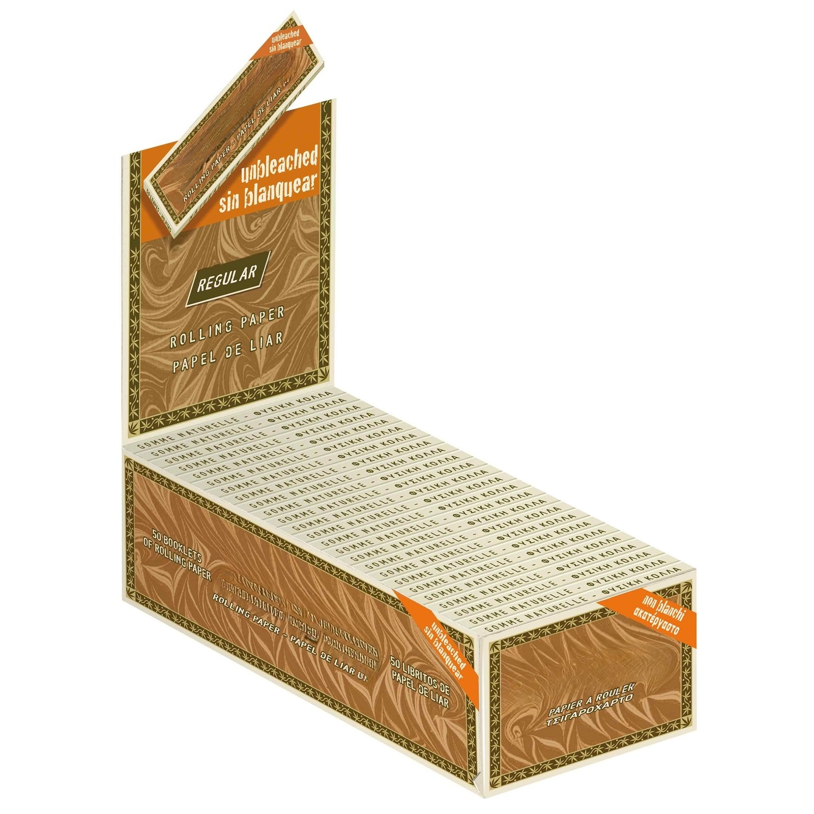 Pure Hemp Rolling Paper Unbleached Single Wide (69mm) Regular (Full Box of 50)