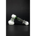 Hookah Water Pipe 7" Premium White/Green Hammer Bubbler Bong w/ Percolator