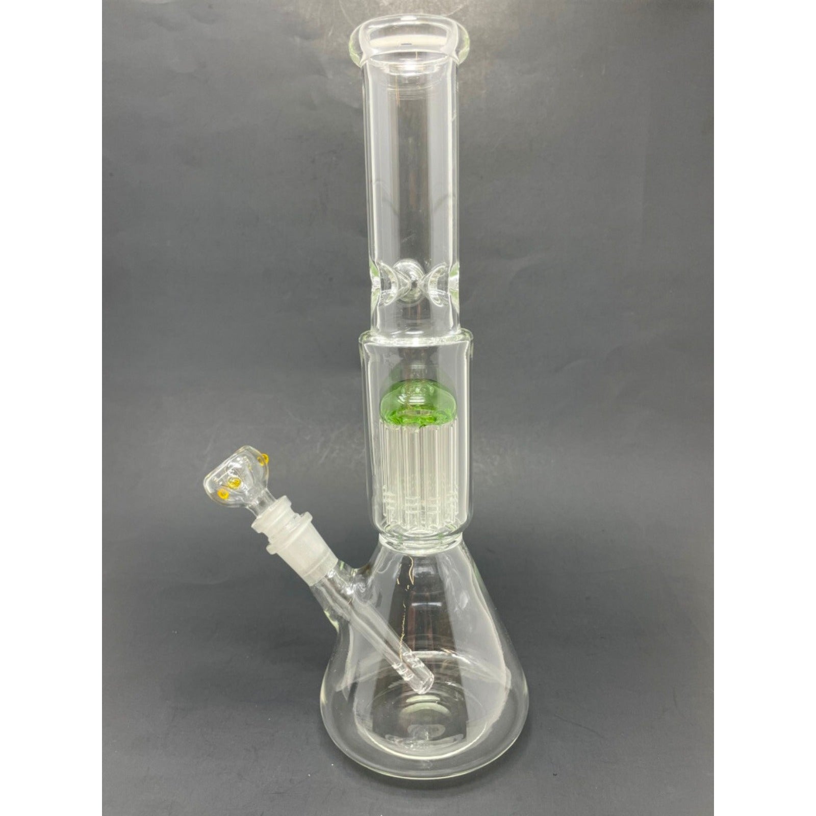 12" Green Jellyfish Percolator Hookah Water Pipe Tobacco Beaker Bong