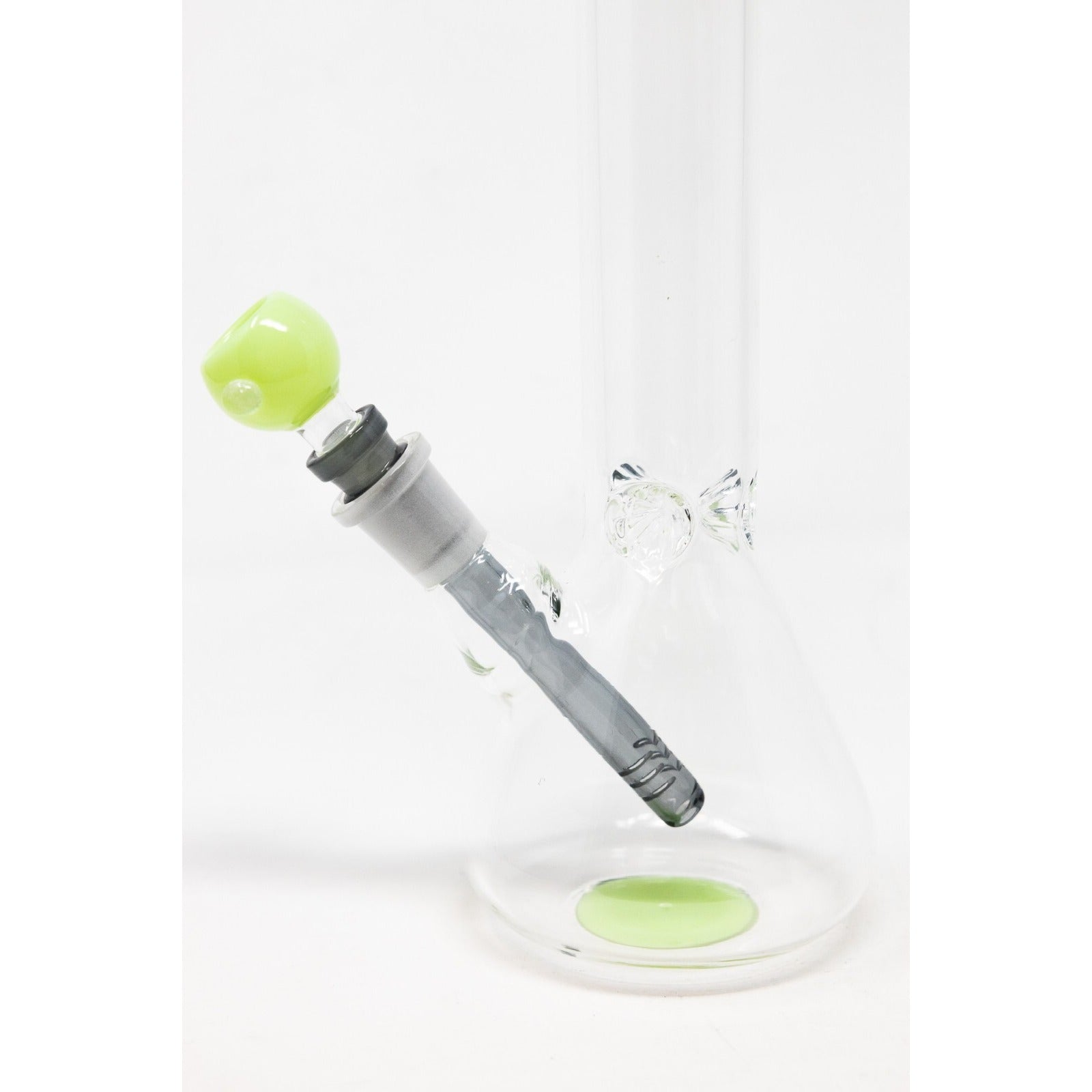 Hookah Water Pipe Glass 10" Milky Green Tobacco Beaker Bong w/ ICE catcher
