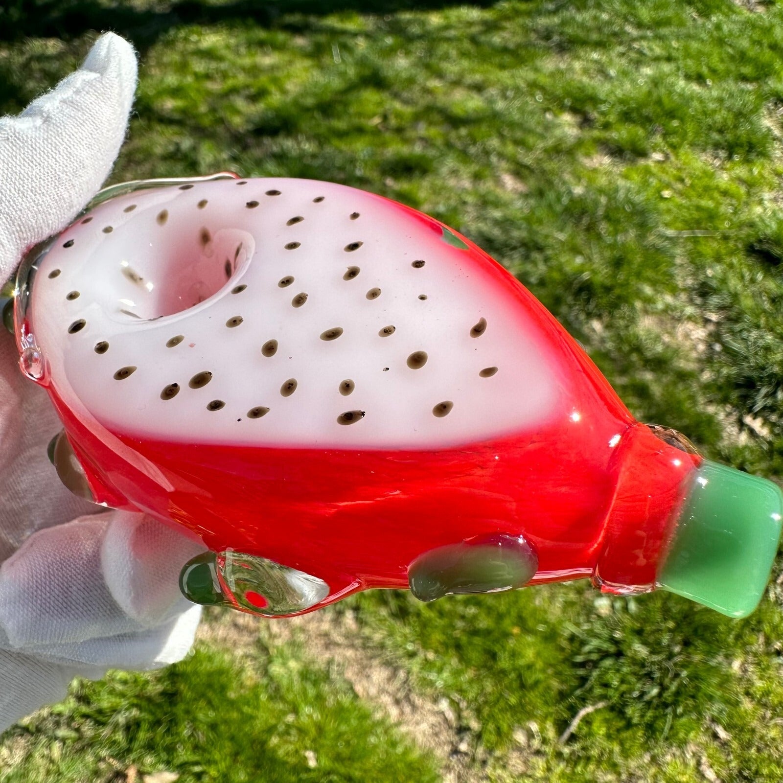 Handmde Dragon Fruit Glass Pipe Smoking Hand Spoon Pipe Tobacco Smoke Bowl