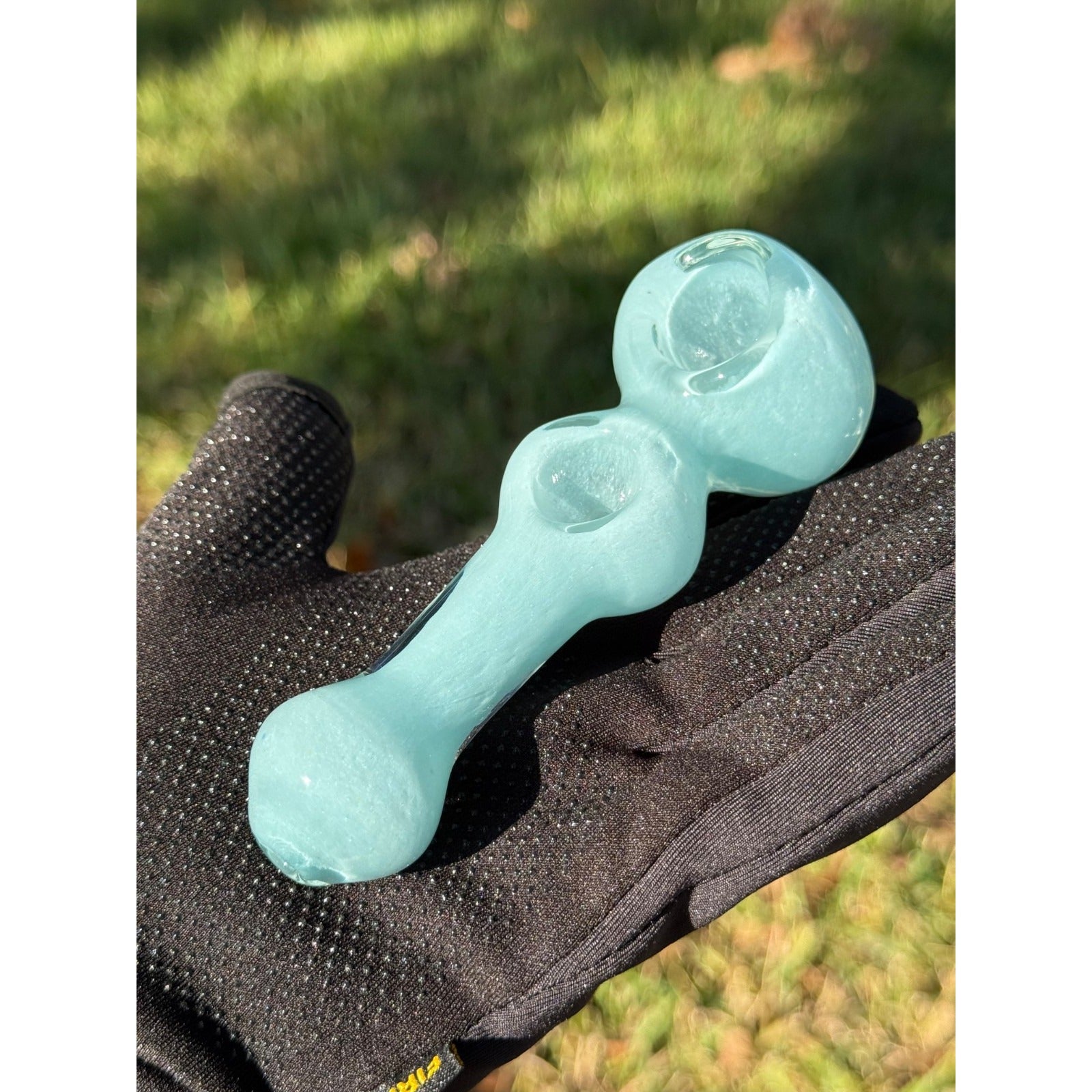 Double Bowl Glass Pipe Smoking Hand Spoon Pipe Tobacco Glass Smoke Pipes Gift