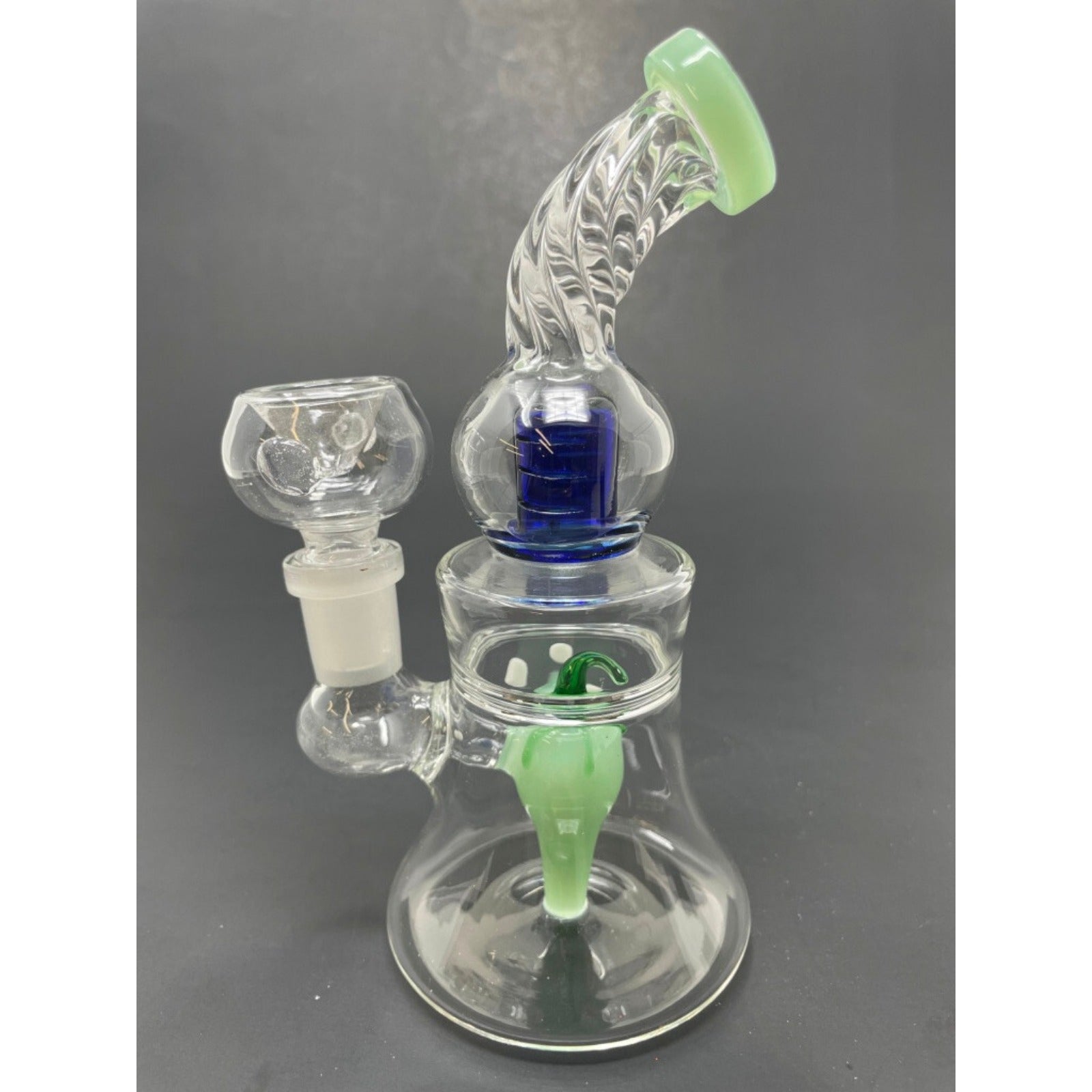 Hookah Water Pipe Glass 6" Green Chili Pepper Percolator Glass Tobacco Bong