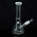 8.5” White Hookah Water Pipe Tobacco Smoking Beaker Pipe w/ Ice Catcher
