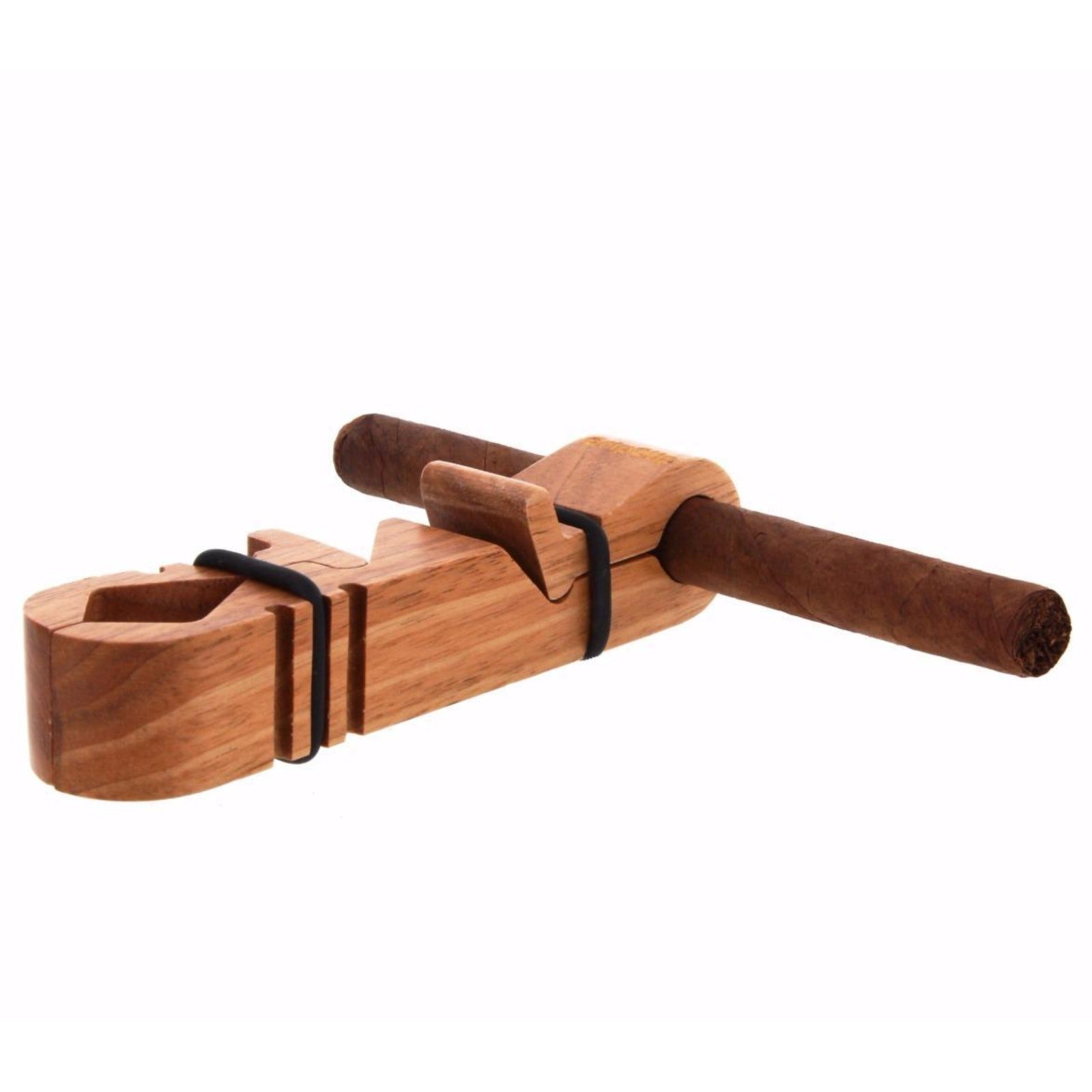 Cigar Holder Wooden Grip Clip for Golf Cart Boat Car Cigar Clamp Saver