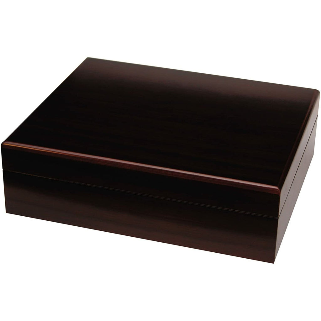 Humidor Supreme Travel Cigar Humidor Box, Mahogany Wood - 20 Cigar Capacity