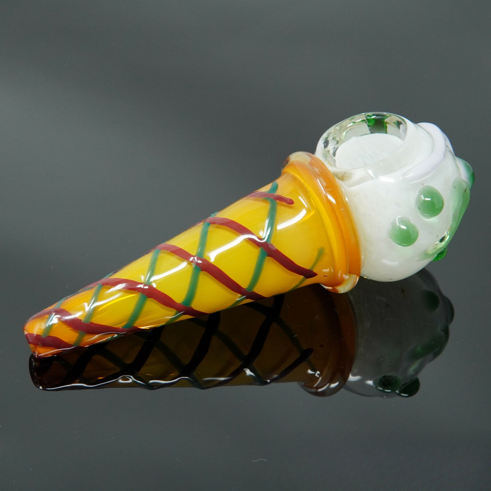 6" Ice Cream Cone Exotic Tobacco Smoking Pipe Thick Collectible Pipes.