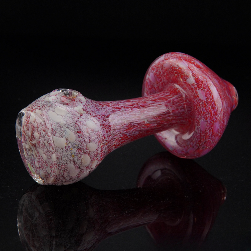 4.25" Frit Mushroom Shape Tobacco Smoking Pipe Thick Collectible Pipes.