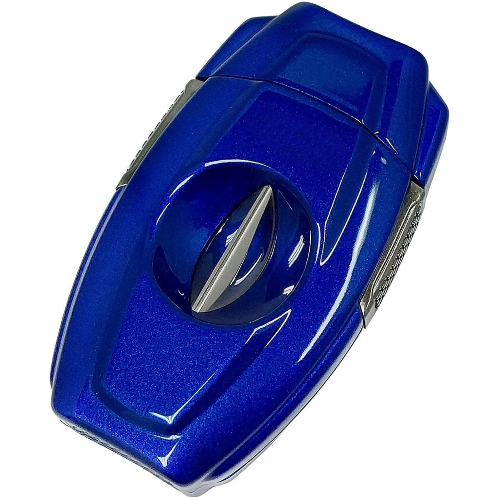 VX2 V-Cut Cigar Cutter, Up to 70 Ring Gauge, Spring-Loaded , Blue