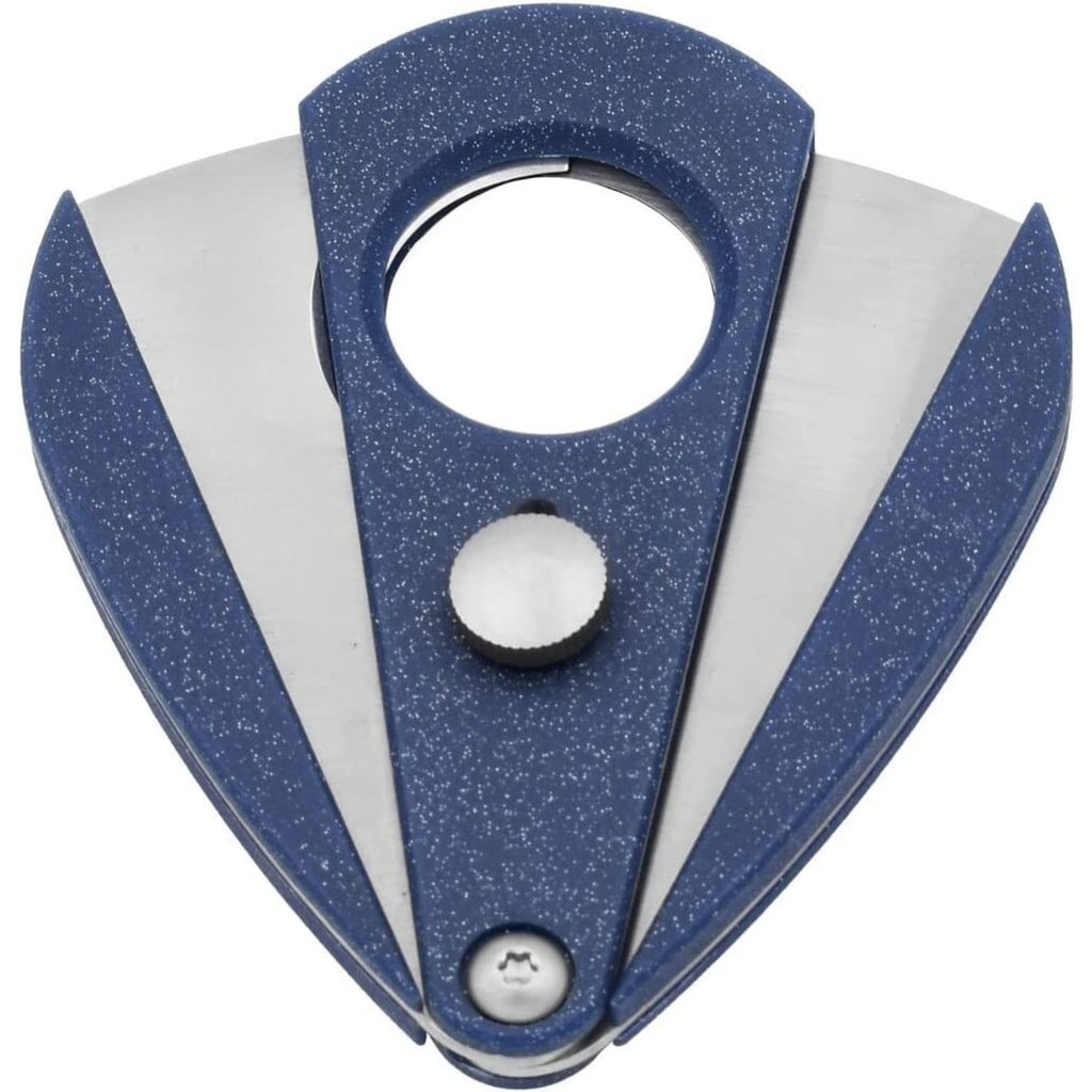 Xi2 Cigar Cutter, Spring-Loaded Double Guillotine Action Blue