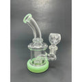 Hookah Water Pipe Glass 5.5" Milky Green Mini Single Percolator Tobacco Bong