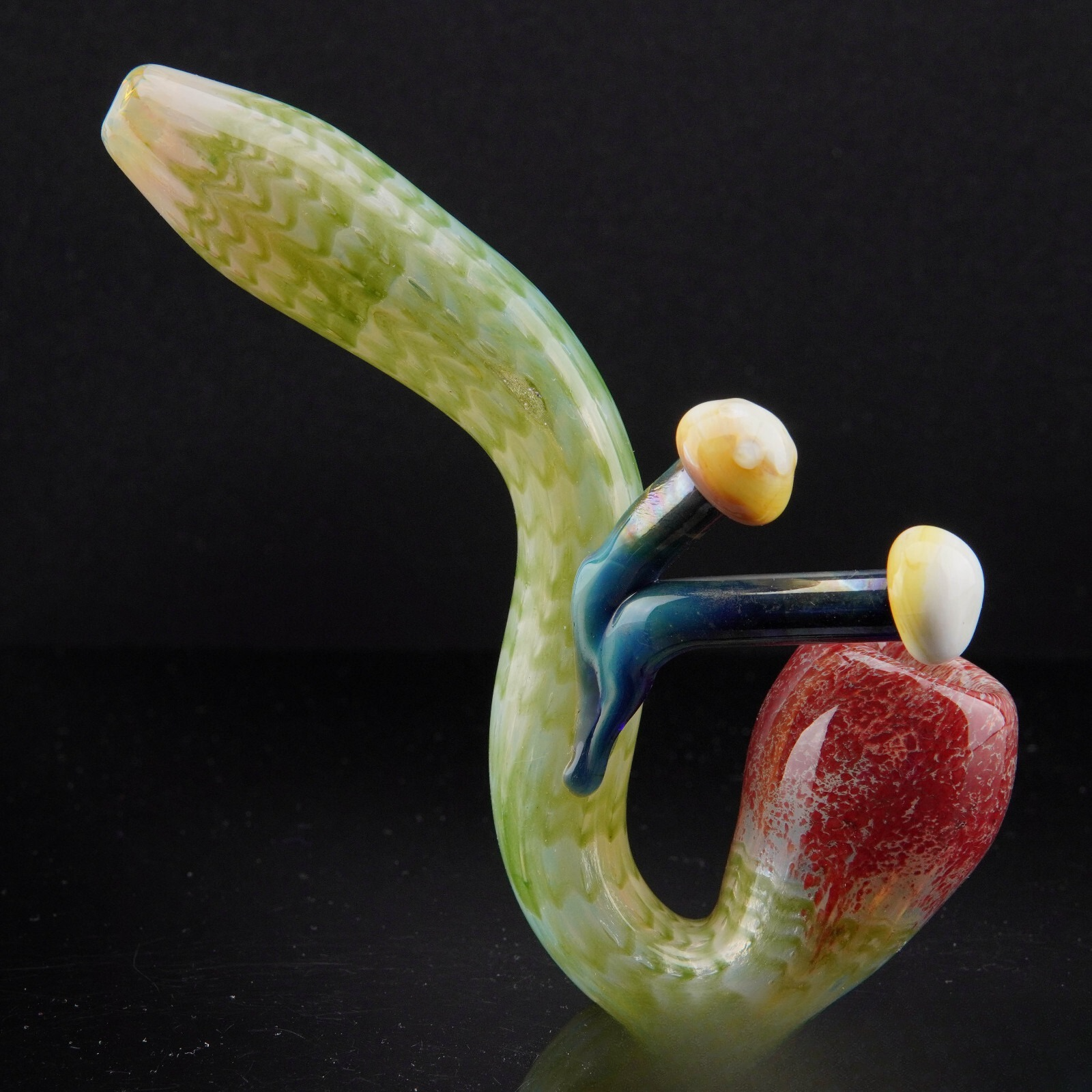 6" Mushroom Sherlock Tobacco Smoking Pipe Thick Collectible Glass Pipes.