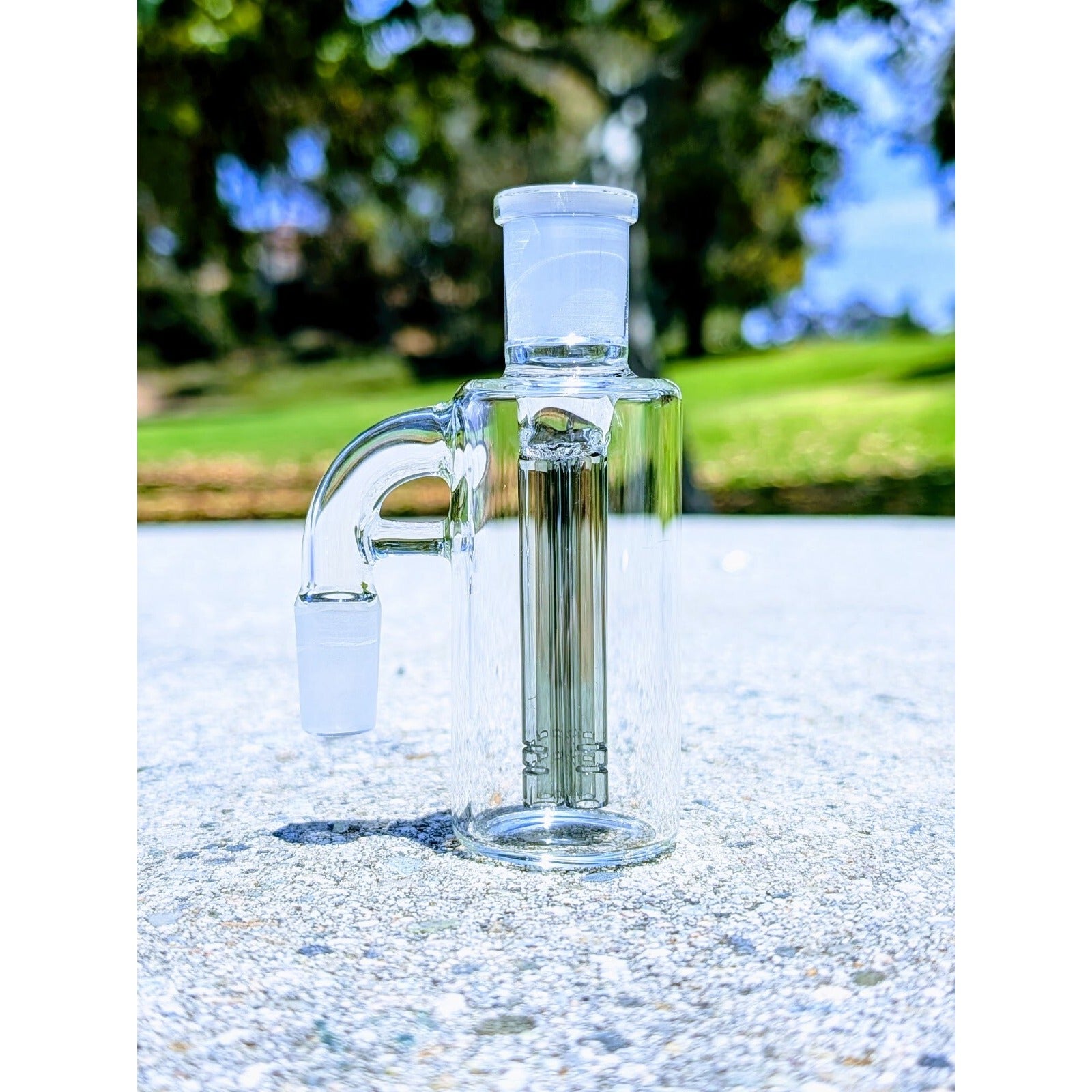 Premium Thick 14mm 90° Black Quad Tree Perc Ash Catcher Tobacco Water Pipe Bong