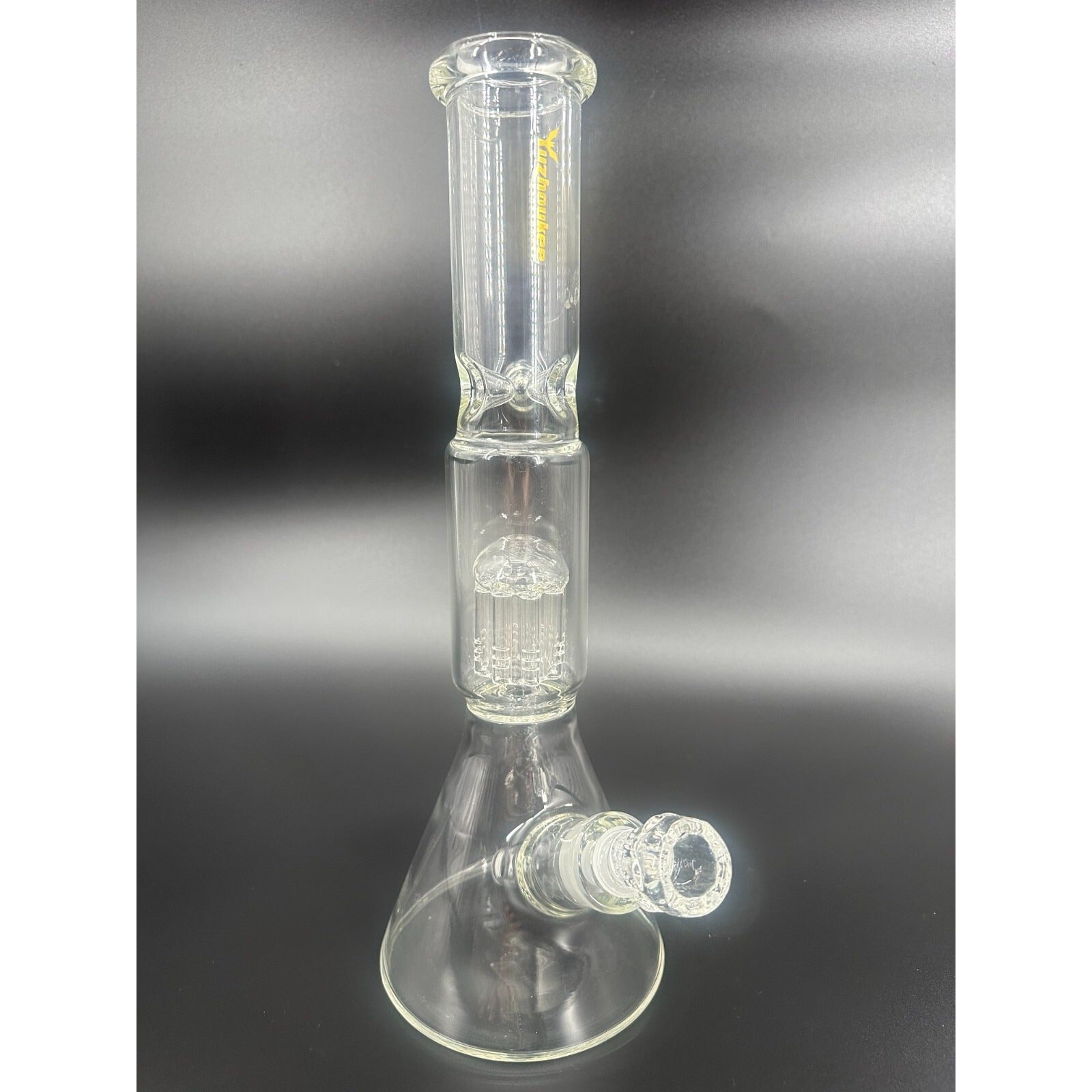 16" Heavy duty Clear Glass Bongs Smoking Glass Water Pipe with 14mm skull bowl